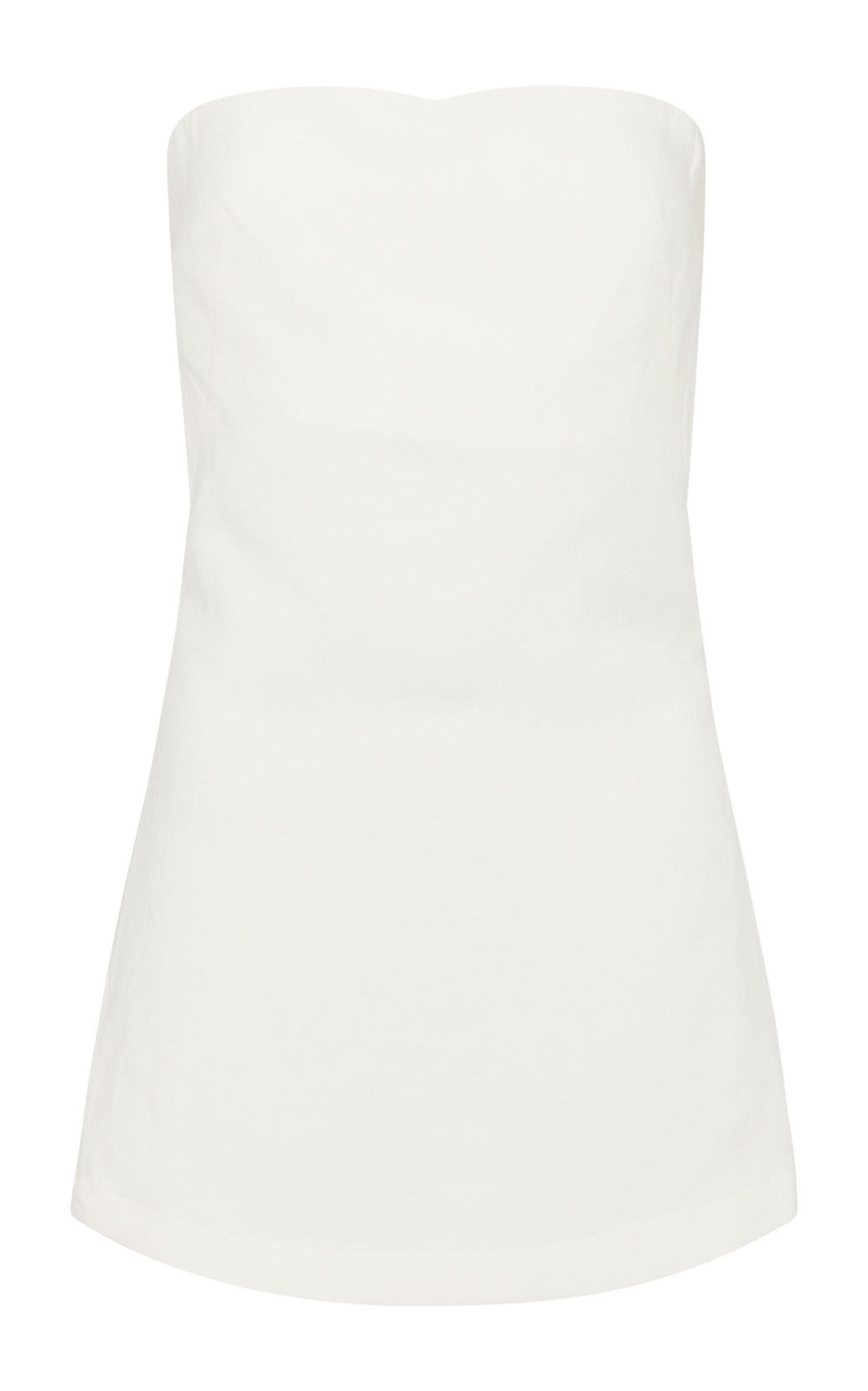 St Agni Strapless Column Tunic Top In Ivory