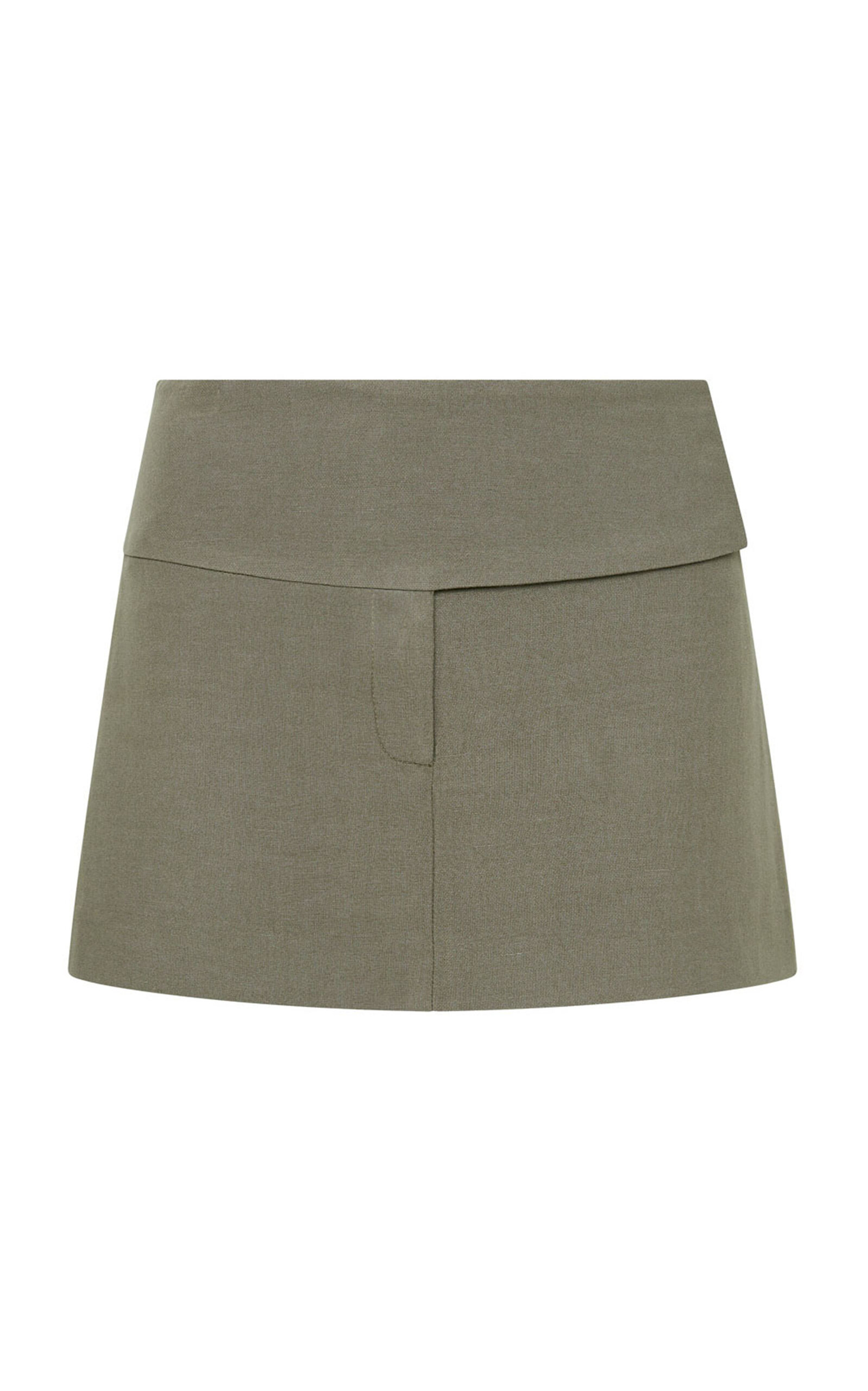 Wide Waistband Mini Skirt