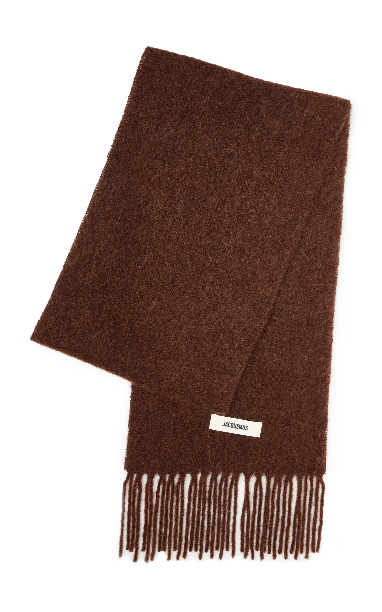 Fringed Knit Wool-Blend Scarf