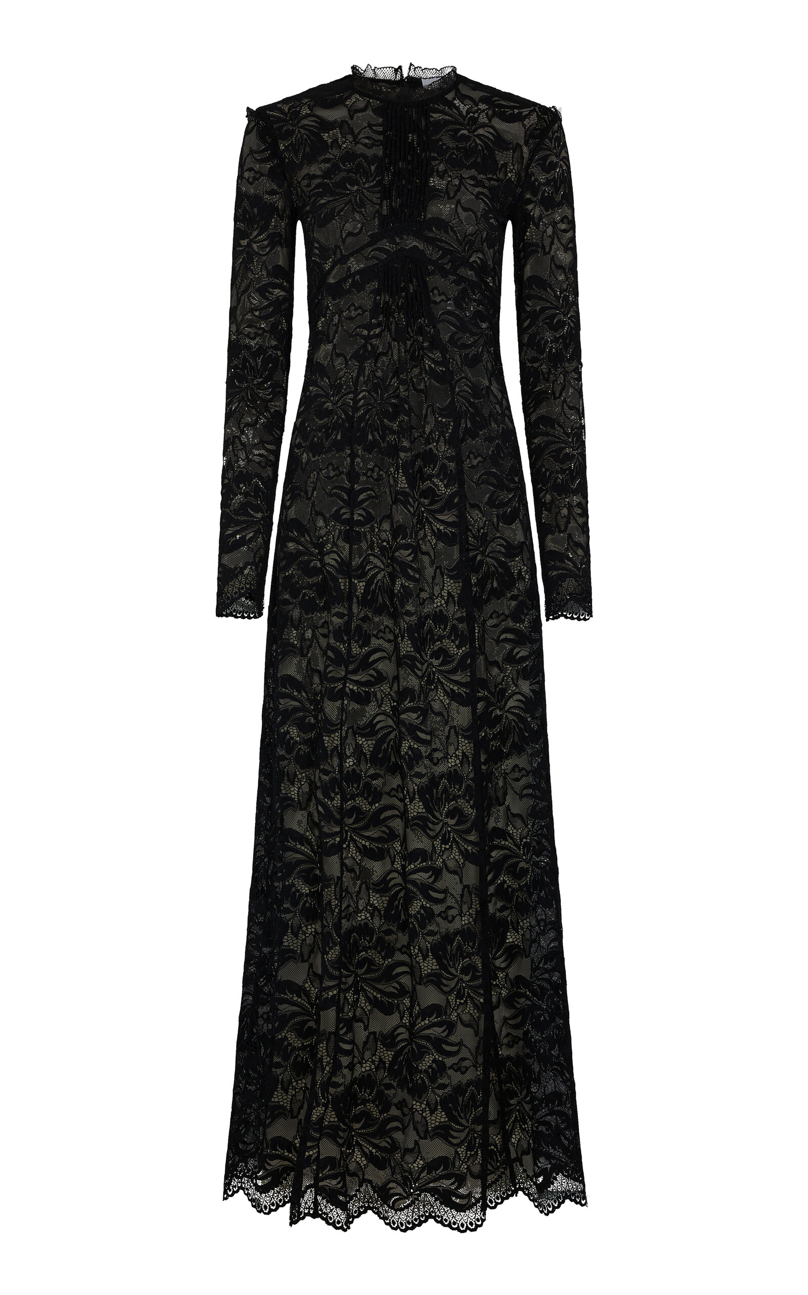 Rabanne Lace Maxi Dress In Black