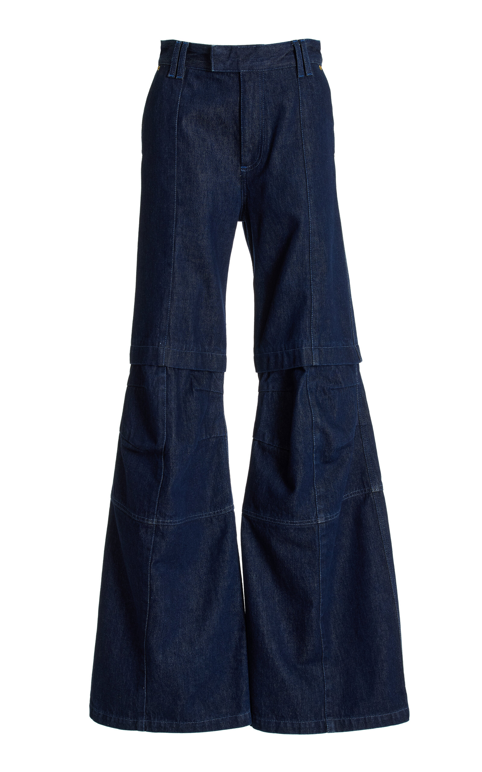 Shop Darkpark Sam Rigid High-rise Flared Jeans In Blue