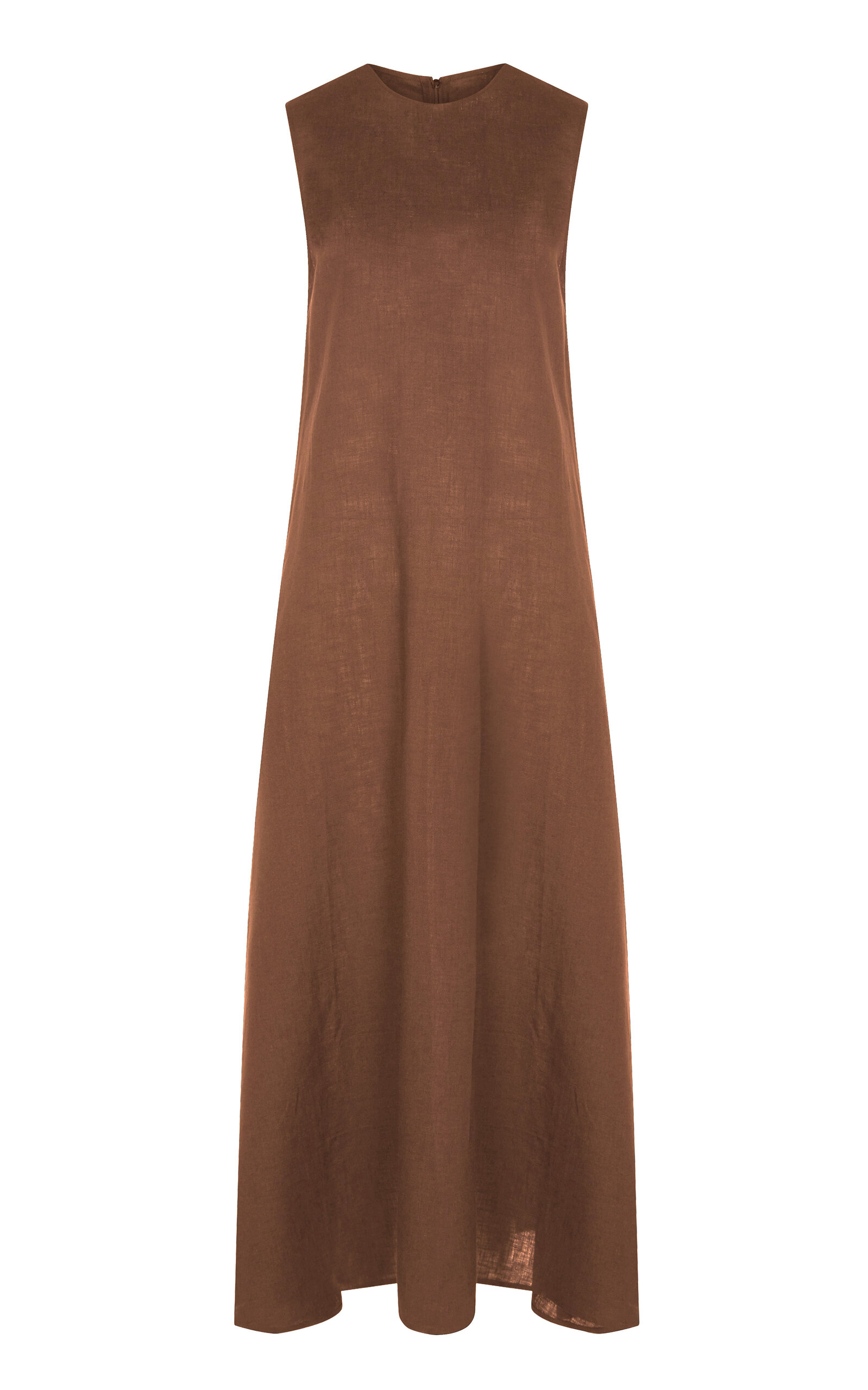 Shop Asceno Tallin Linen Maxi Dress In Brown