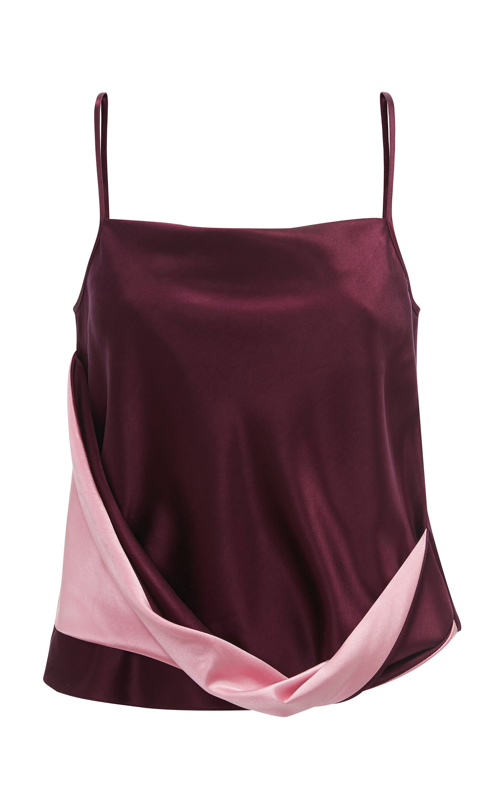 Shop Jw Anderson Twisted Satin Camisole Top In Purple