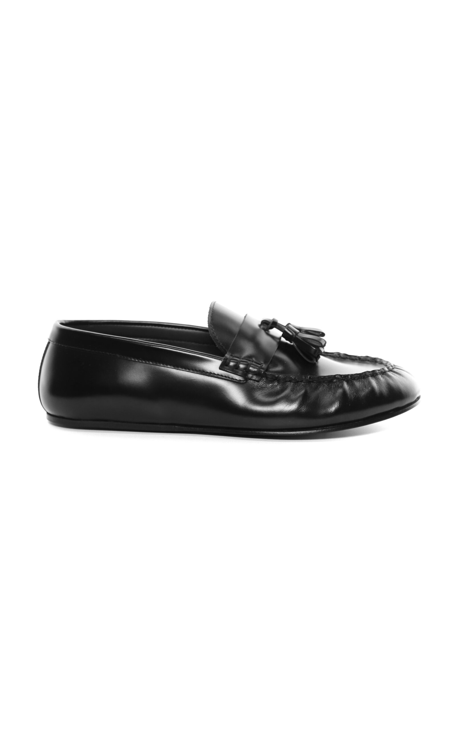 Shop The Row Men's Leather Loafers In Black