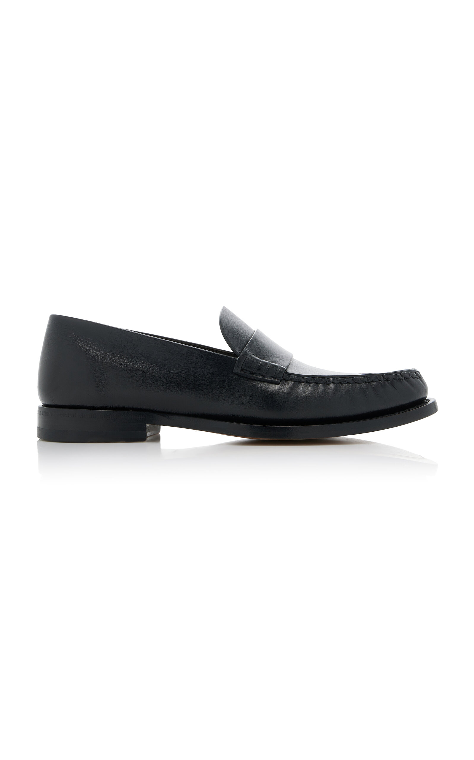 Shop The Row Novus Leather Mocassins In Black