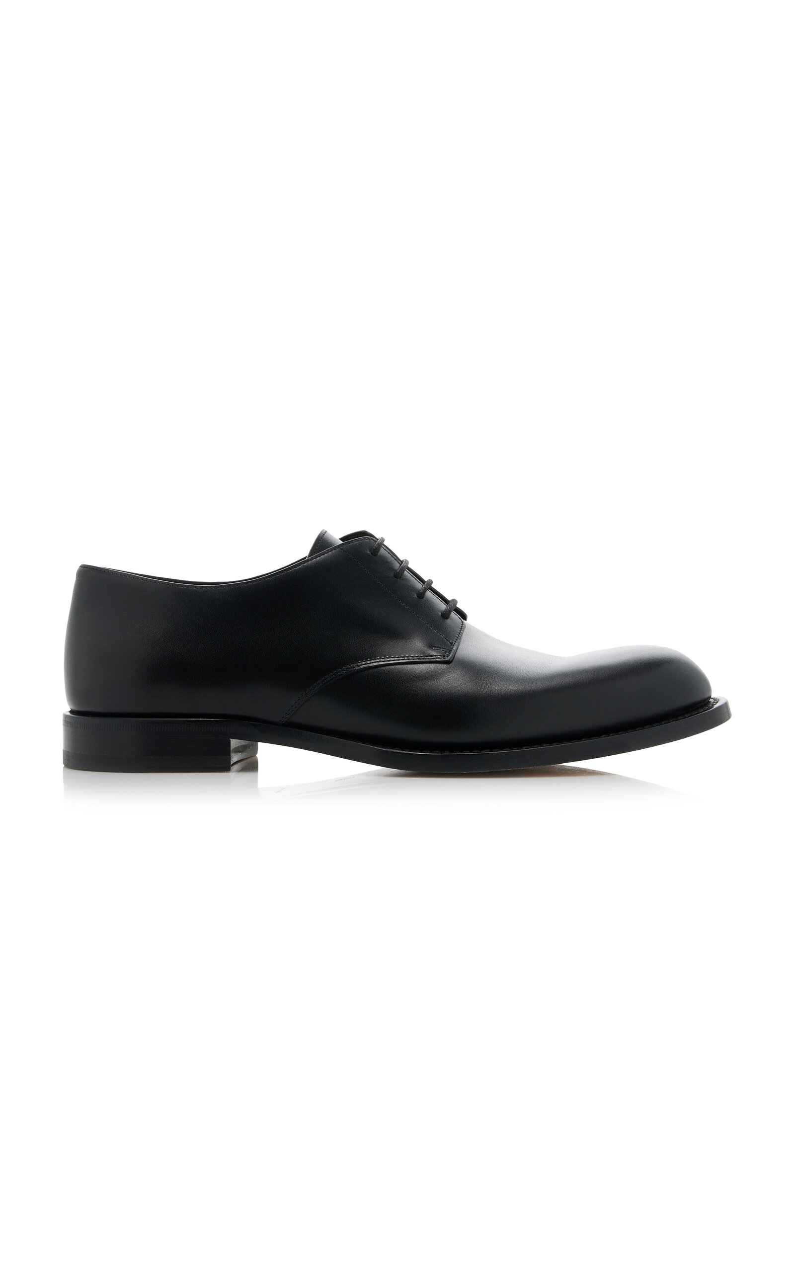 Shop The Row Novus Leather Derby Shoes In Black