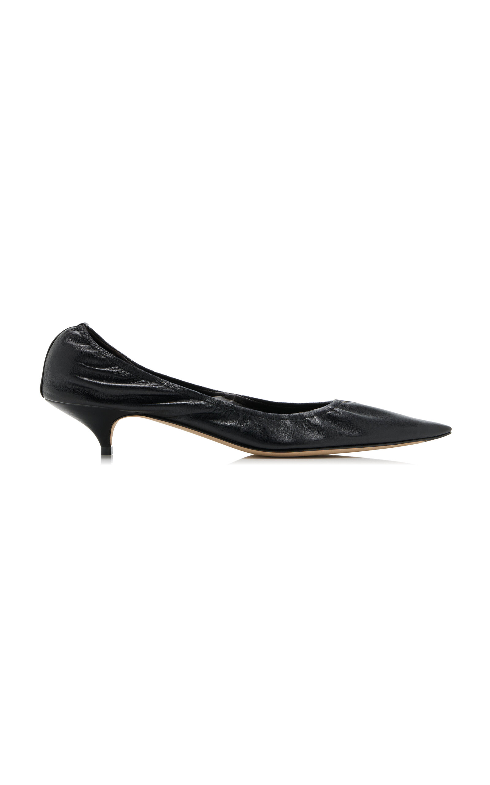 Liisa Leather Kitten Heel Pumps