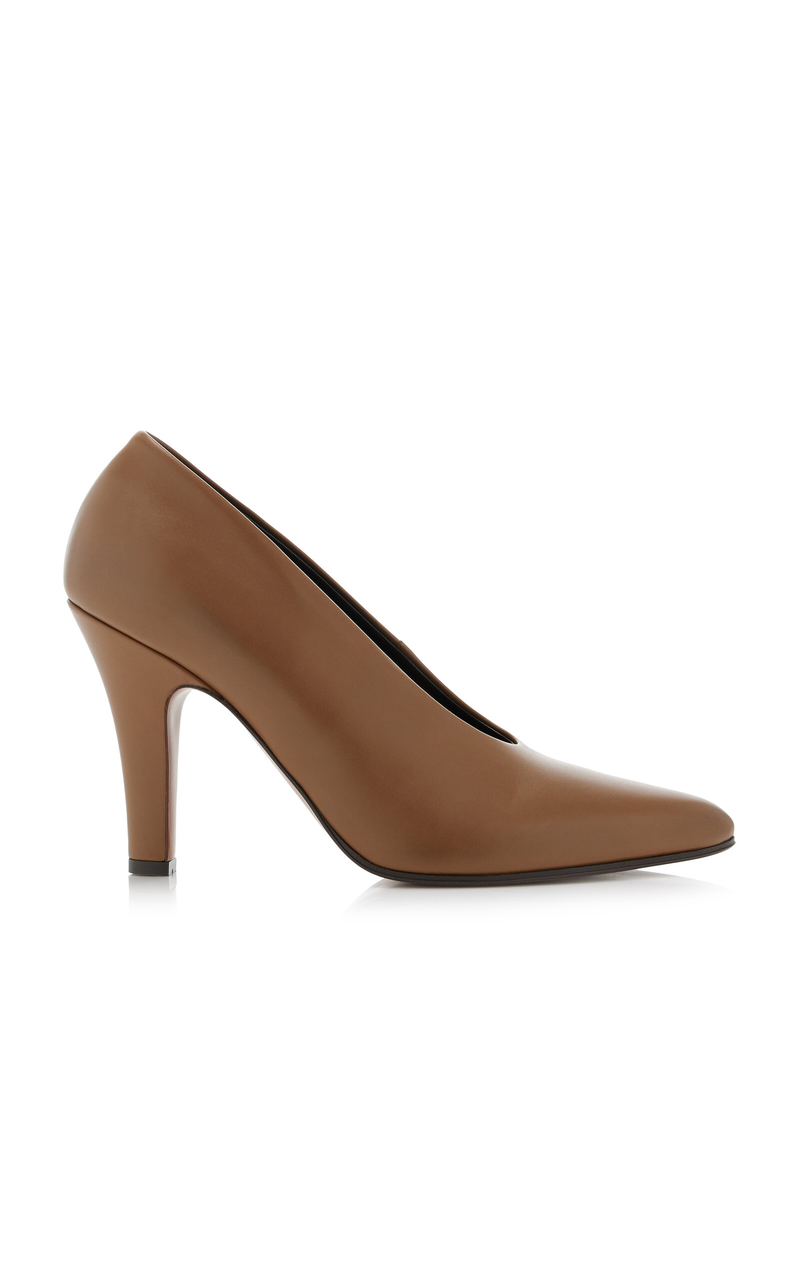 Shop The Row Prudens Leather Pumps In Tan