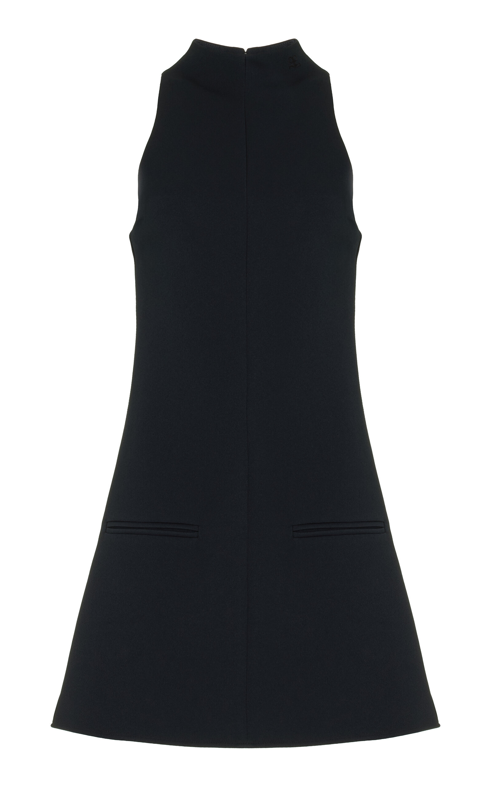 Shop Courrèges Twill Dress In Black