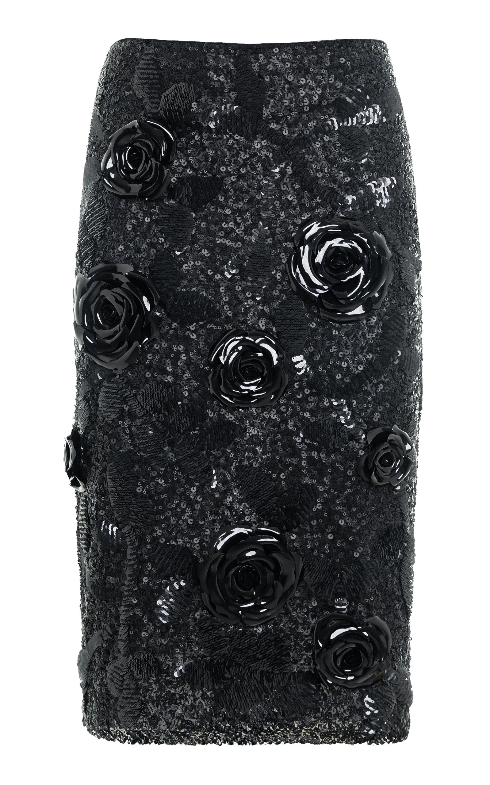 Des_phemmes Embellished Midi Skirt In Black