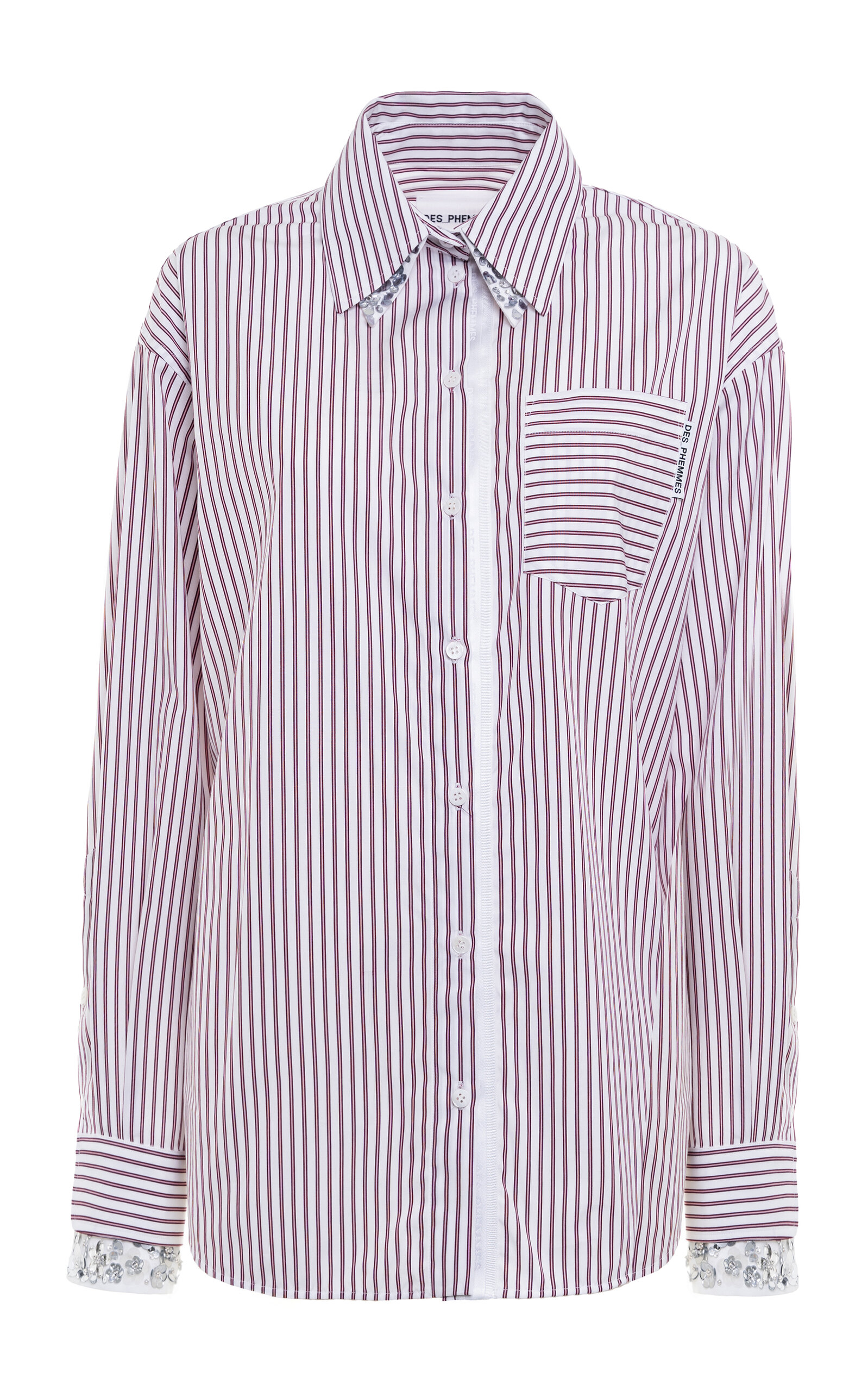 Des_phemmes Striped Cotton Button-up Shirt