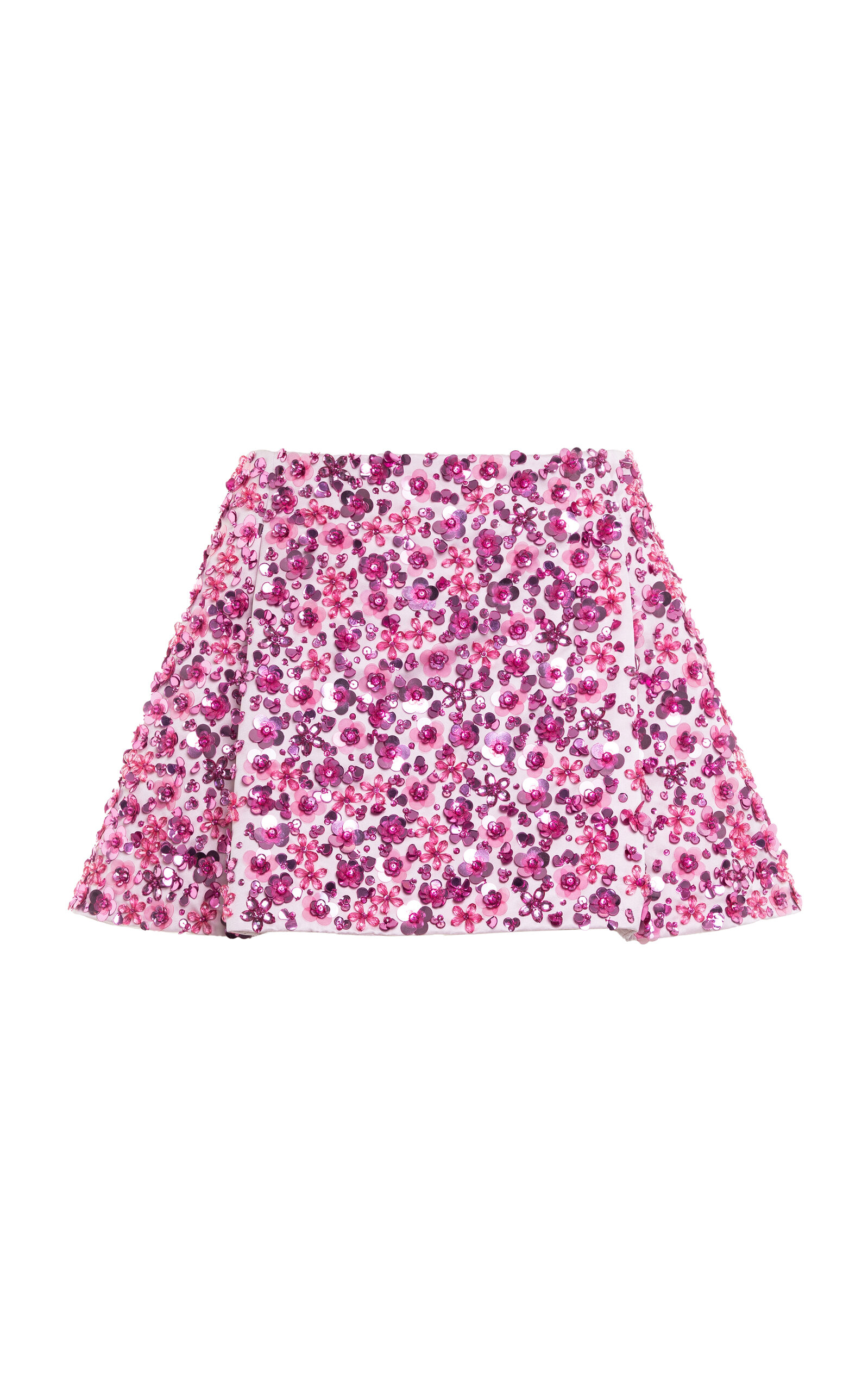 Des_phemmes Rhinestone-embellished Mini Skirt In Pink