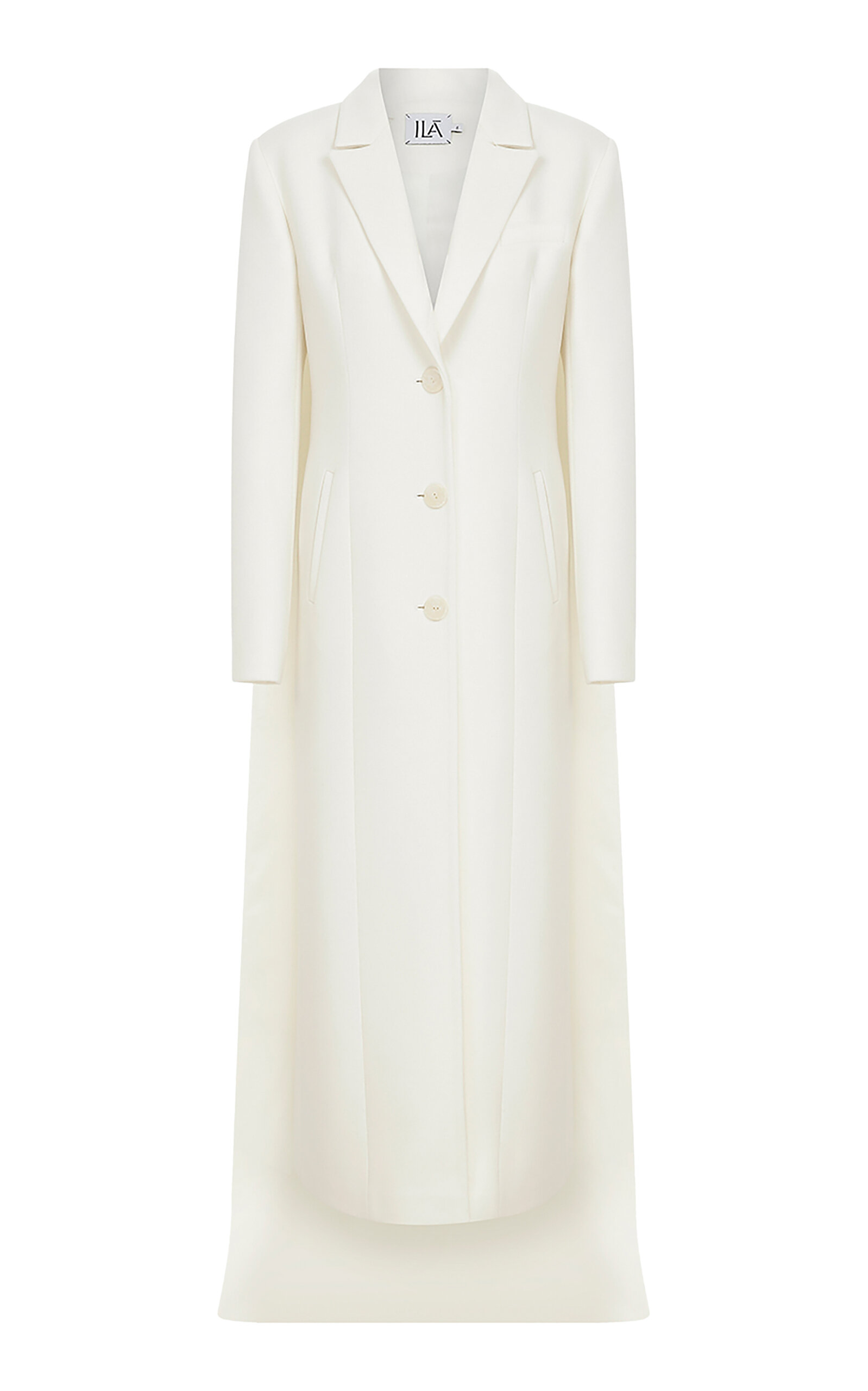 Ila Rosalie Train-detailed Coat In White