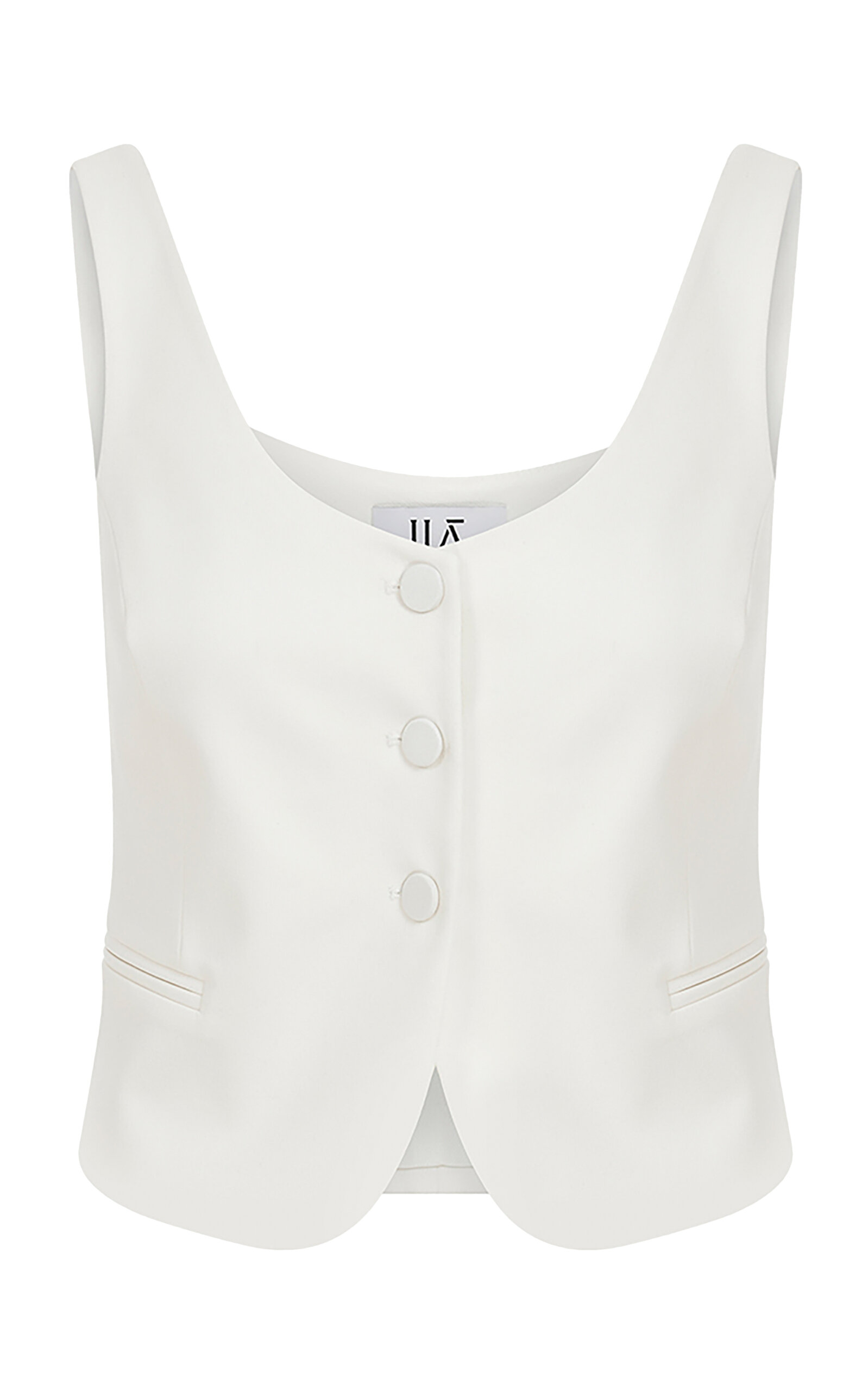 Ila Olivia Tailored Cropped Vest In White