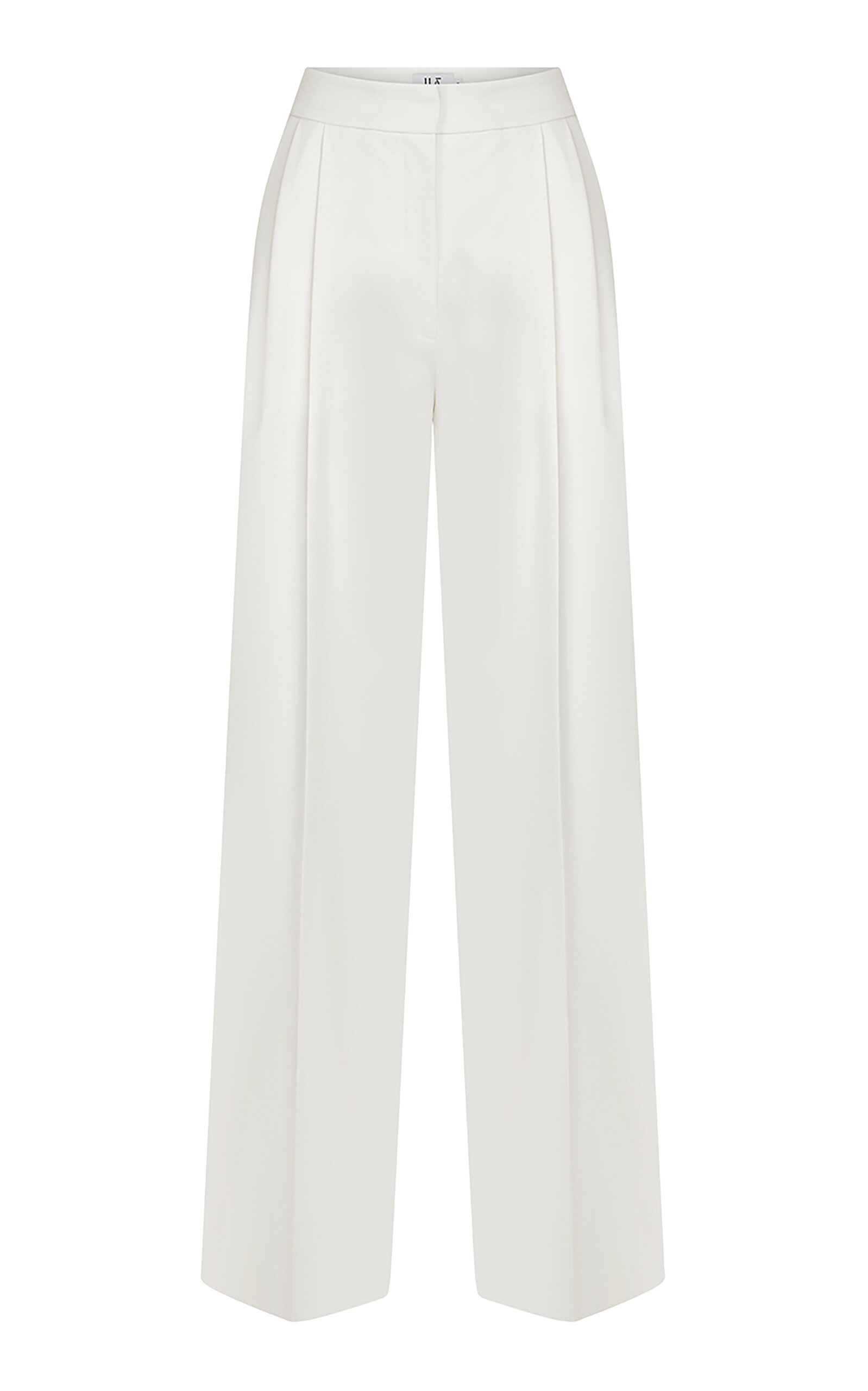 Ila Olivia Pleated Wide-leg Trousers In White