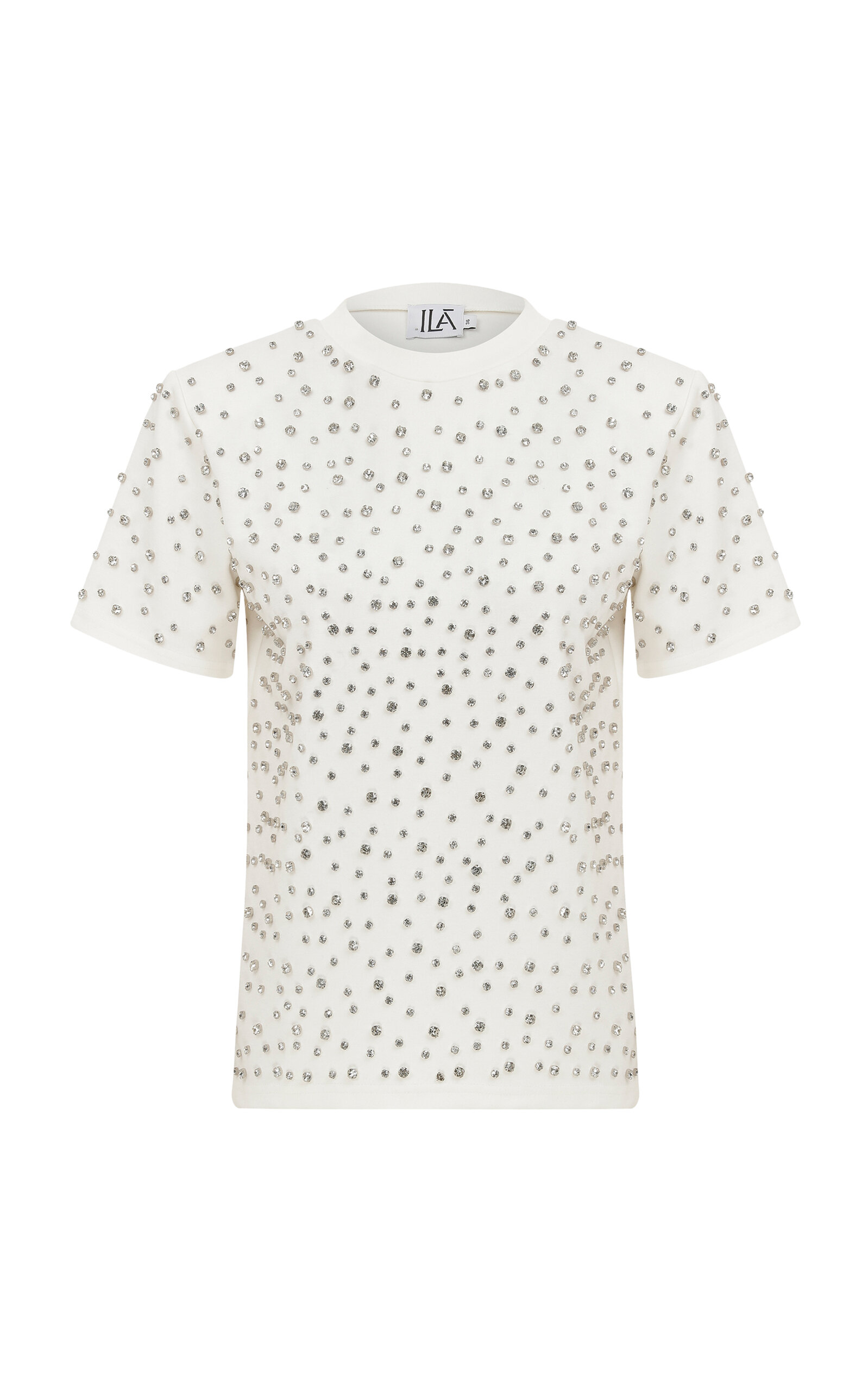 Ila Arina Crystal-embellished T-shirt In White