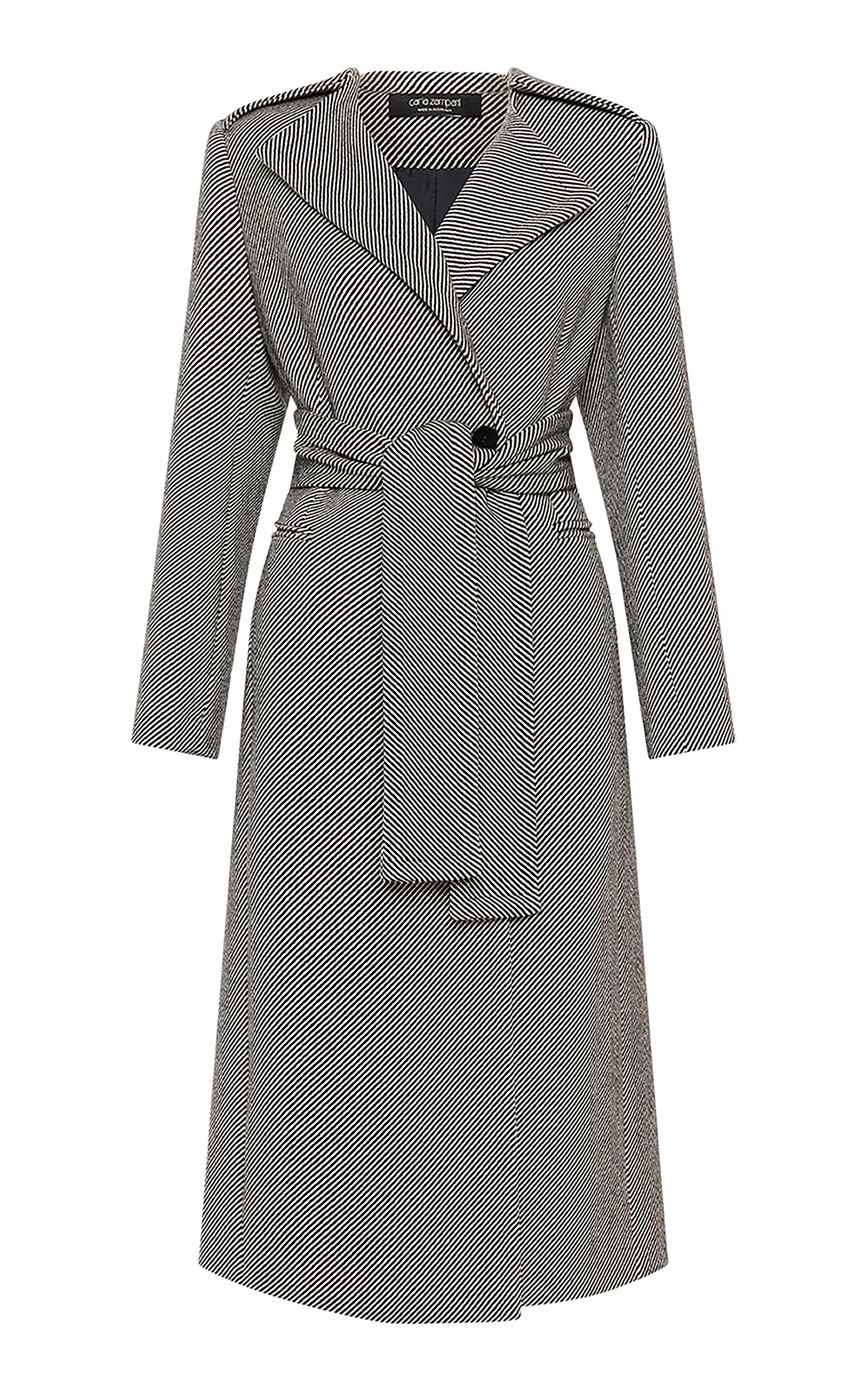 Carla Zampatti Belted Wool-Blend Twill Coat | Smart Closet