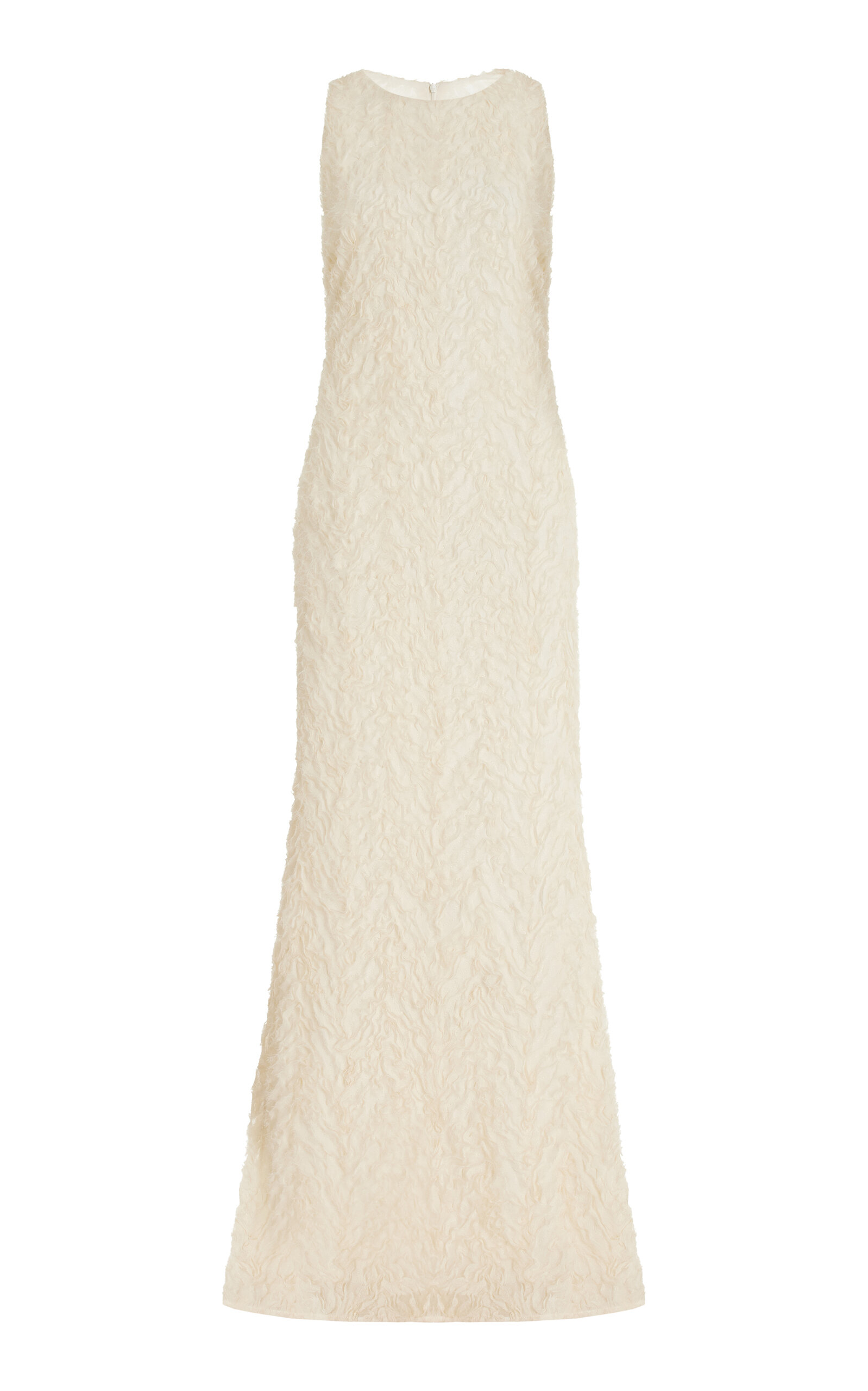 Carla Zampatti Onda Embroidered Gown In Ivory