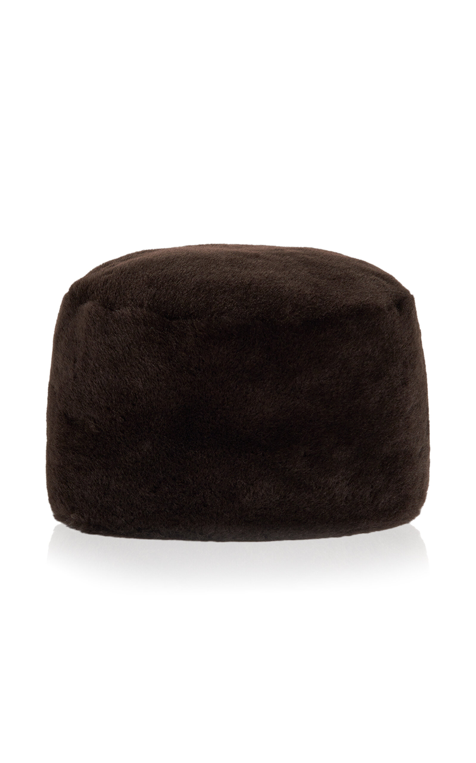 Shearling Pillbox Hat