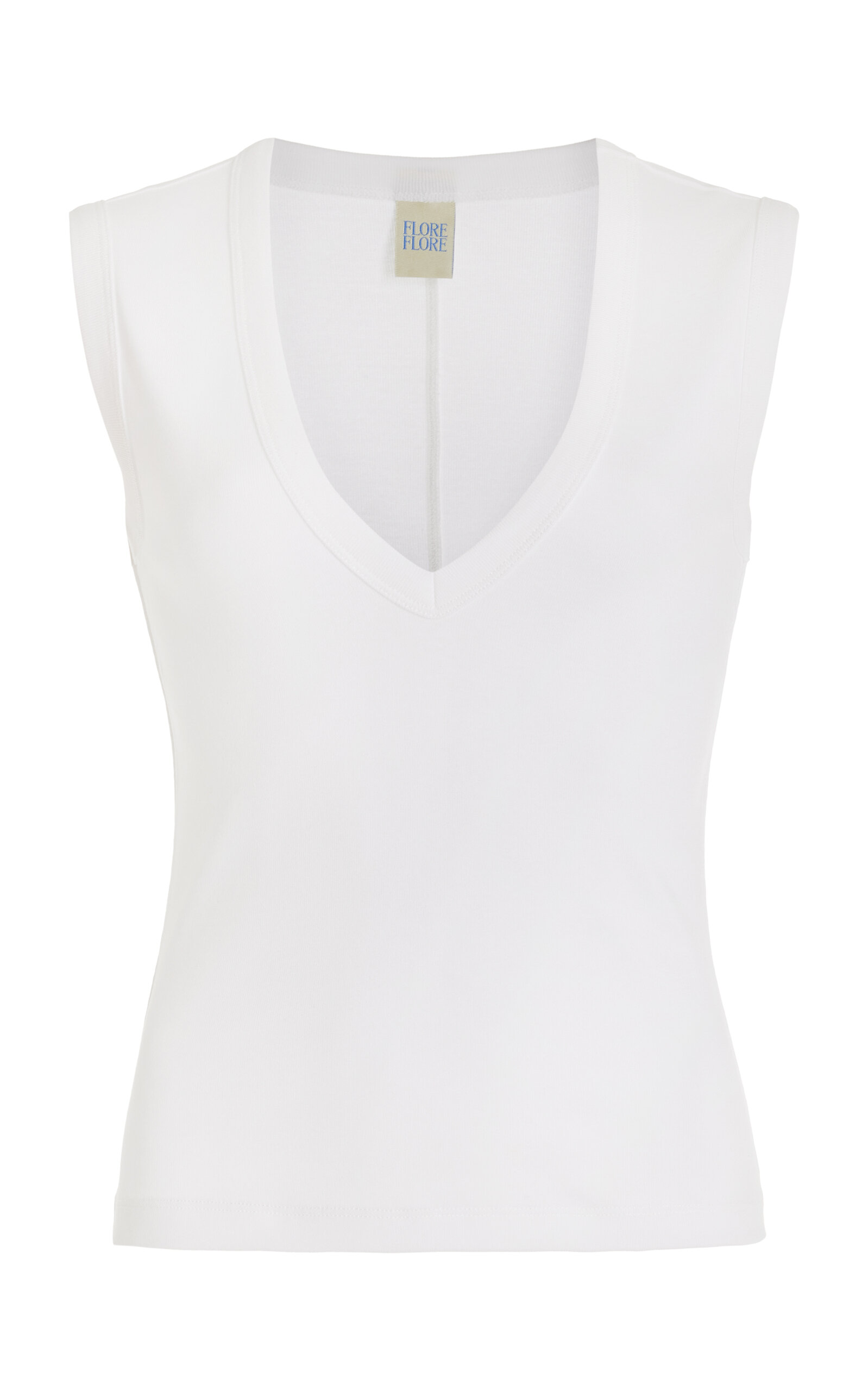 Shop Flore Flore Dewi Cotton Tank Top In White