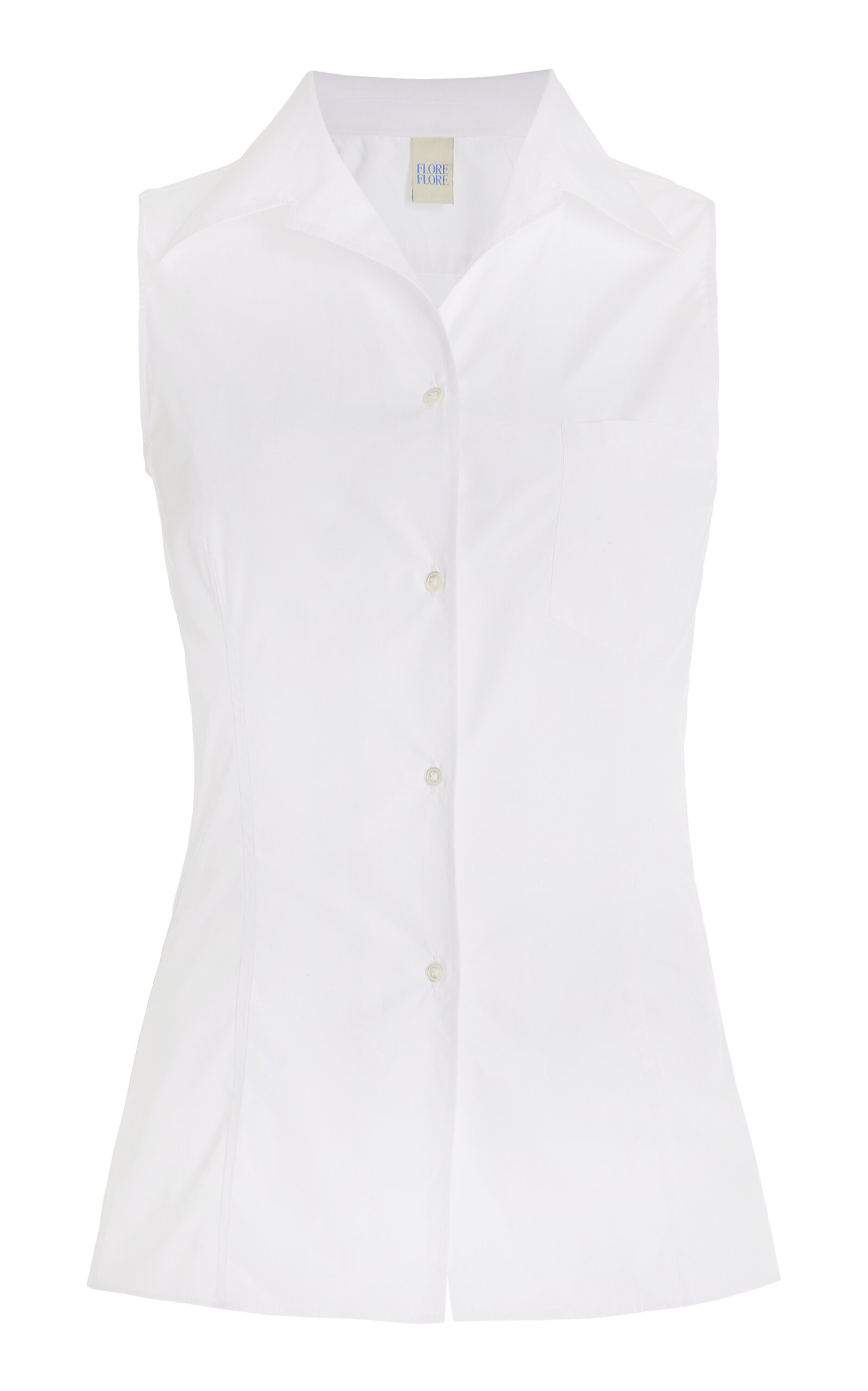 Shop Flore Flore Rosie Cotton Shirt In White