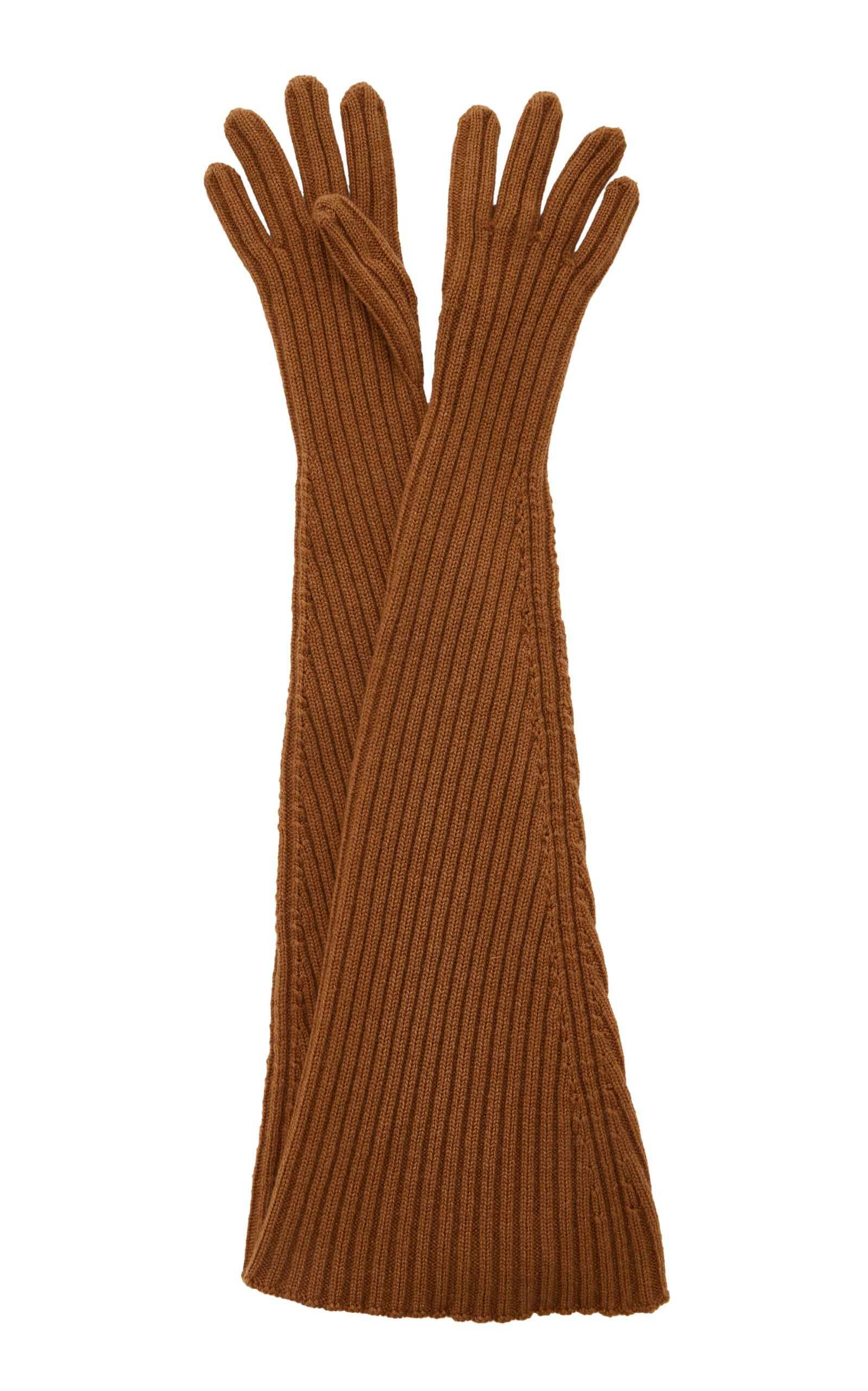 Shop The Row Fergie Cashmere Gloves In Brown