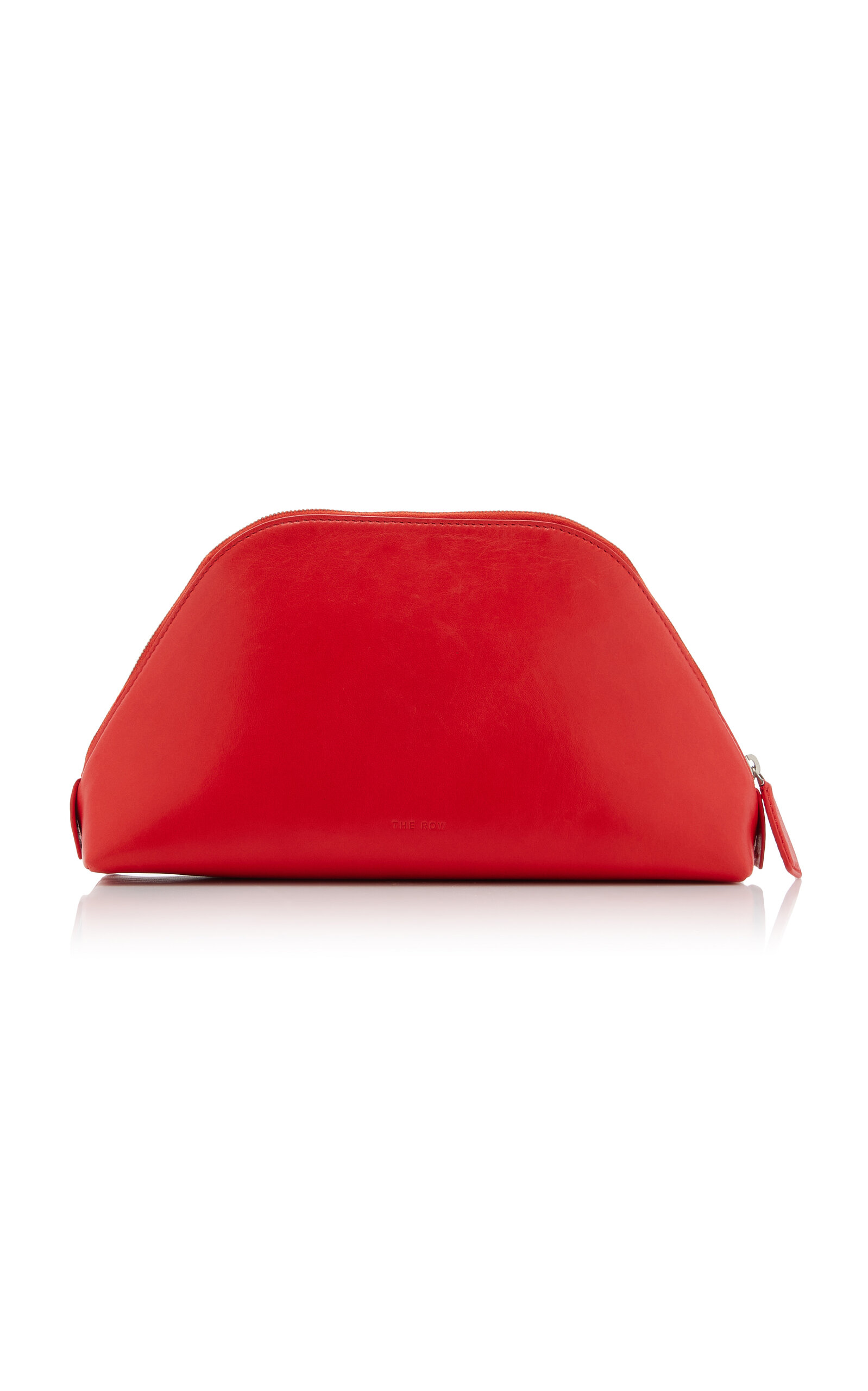 Shop The Row Devon Leather Pouch In Red