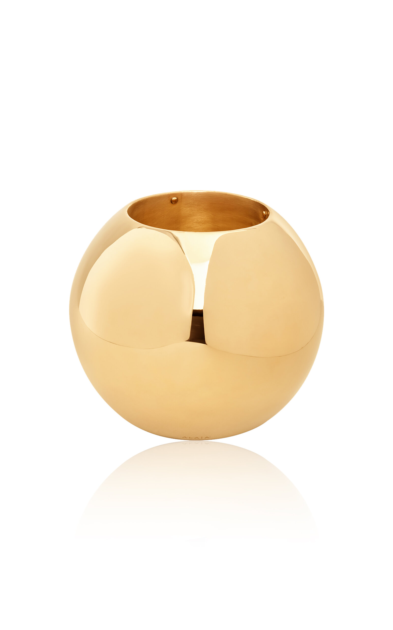 Alaïa Sphere Brass Cuff In Gold