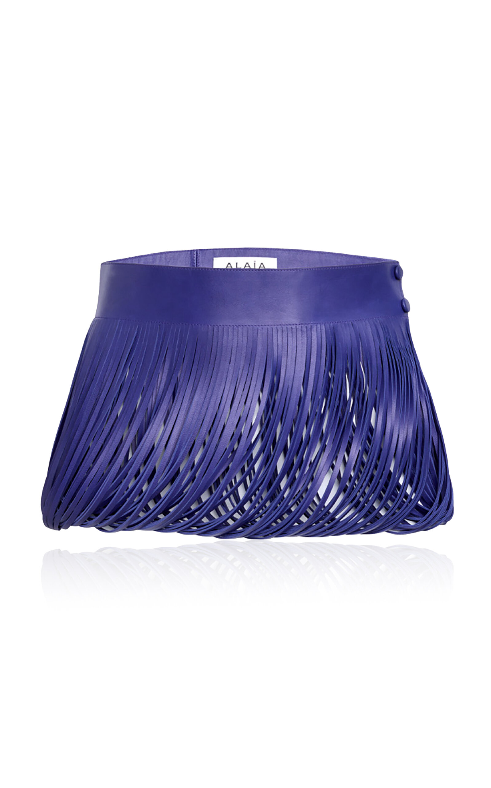 Alaïa Leather Fringes Belt In Purple