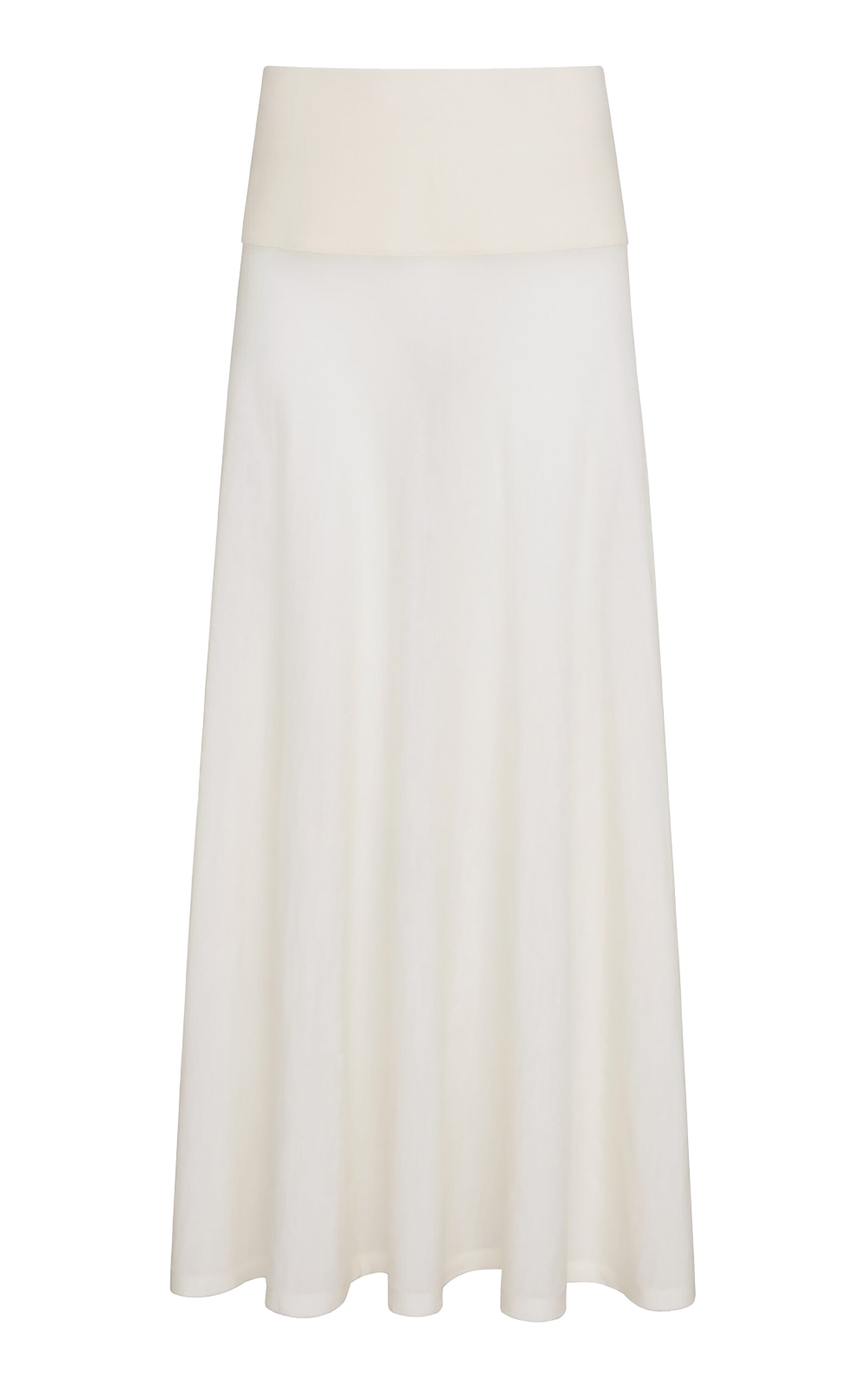 Alaïa Banded Sheer-knit Maxi Skirt In Ivory