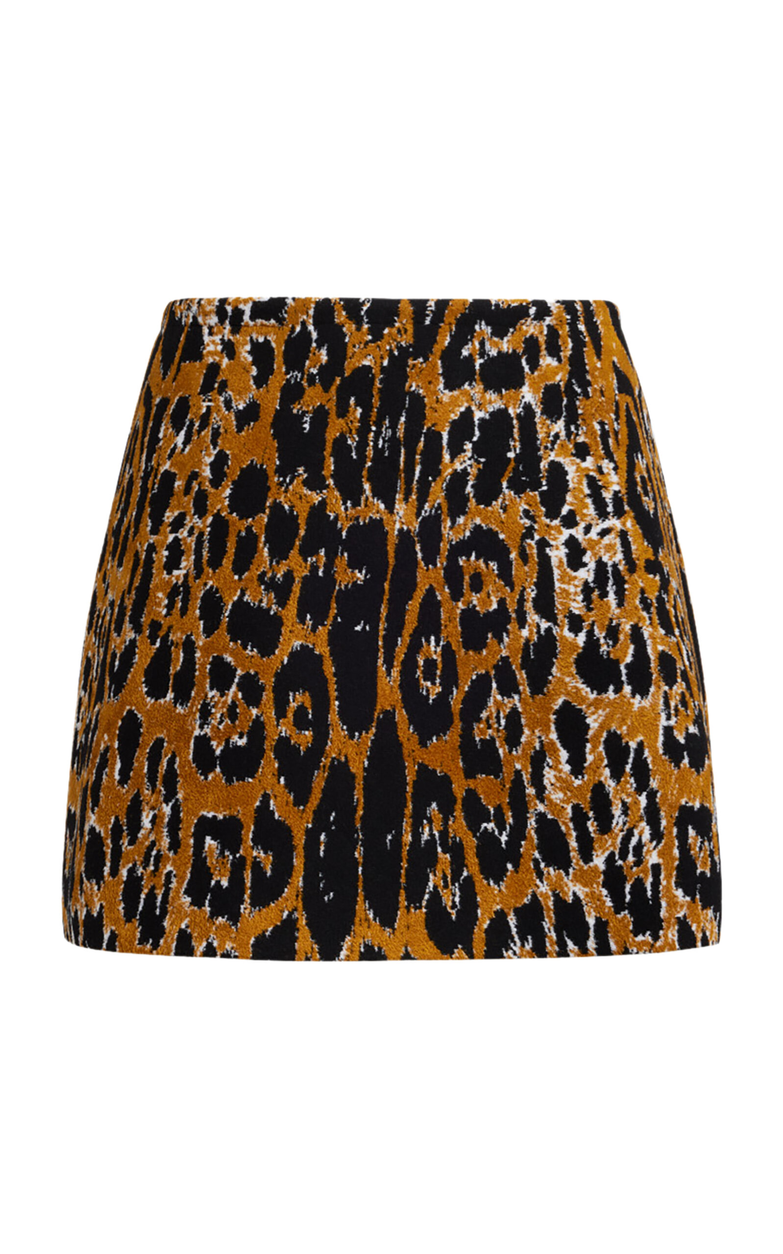 Alaïa Leopard Printed Jacquard Knit Mini Skirt In Animal