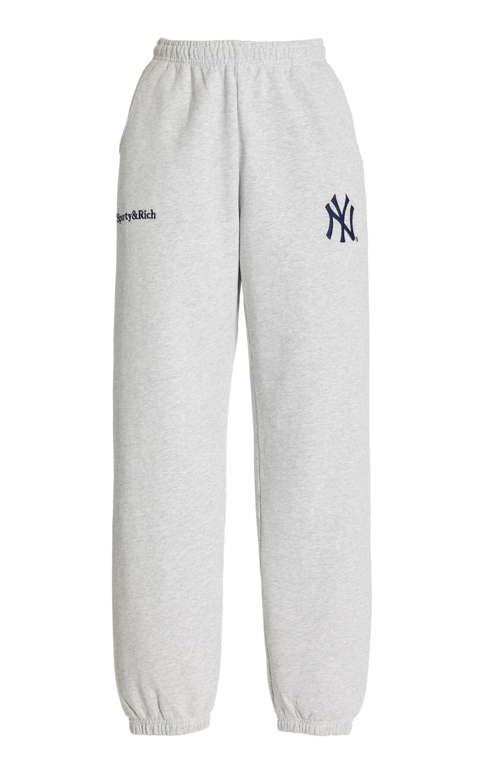 Shop Sporty And Rich X Yankees Cotton Sweatpants In Navy