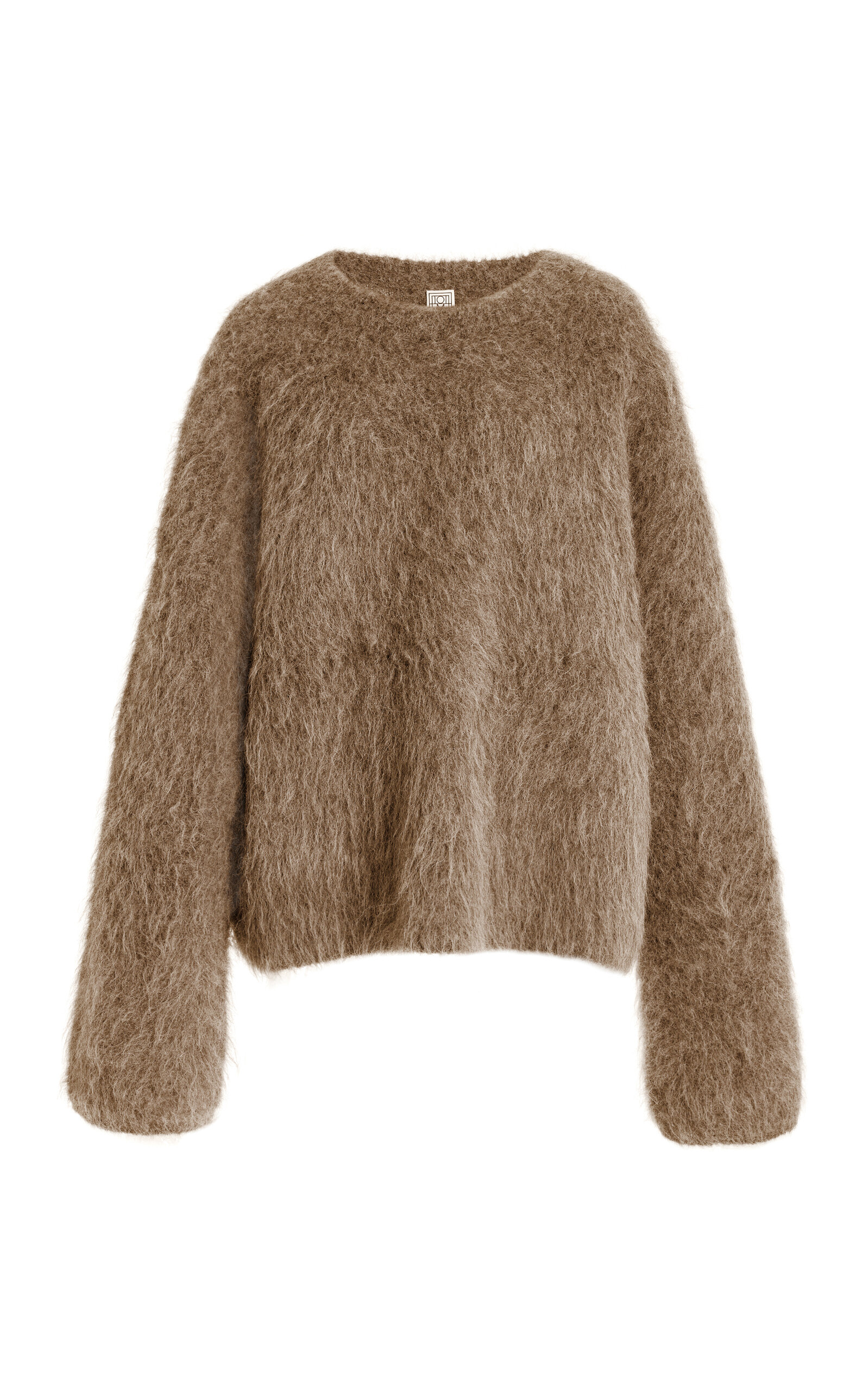 Shop Totême Boxy Alpaca-knit Sweater In Grey