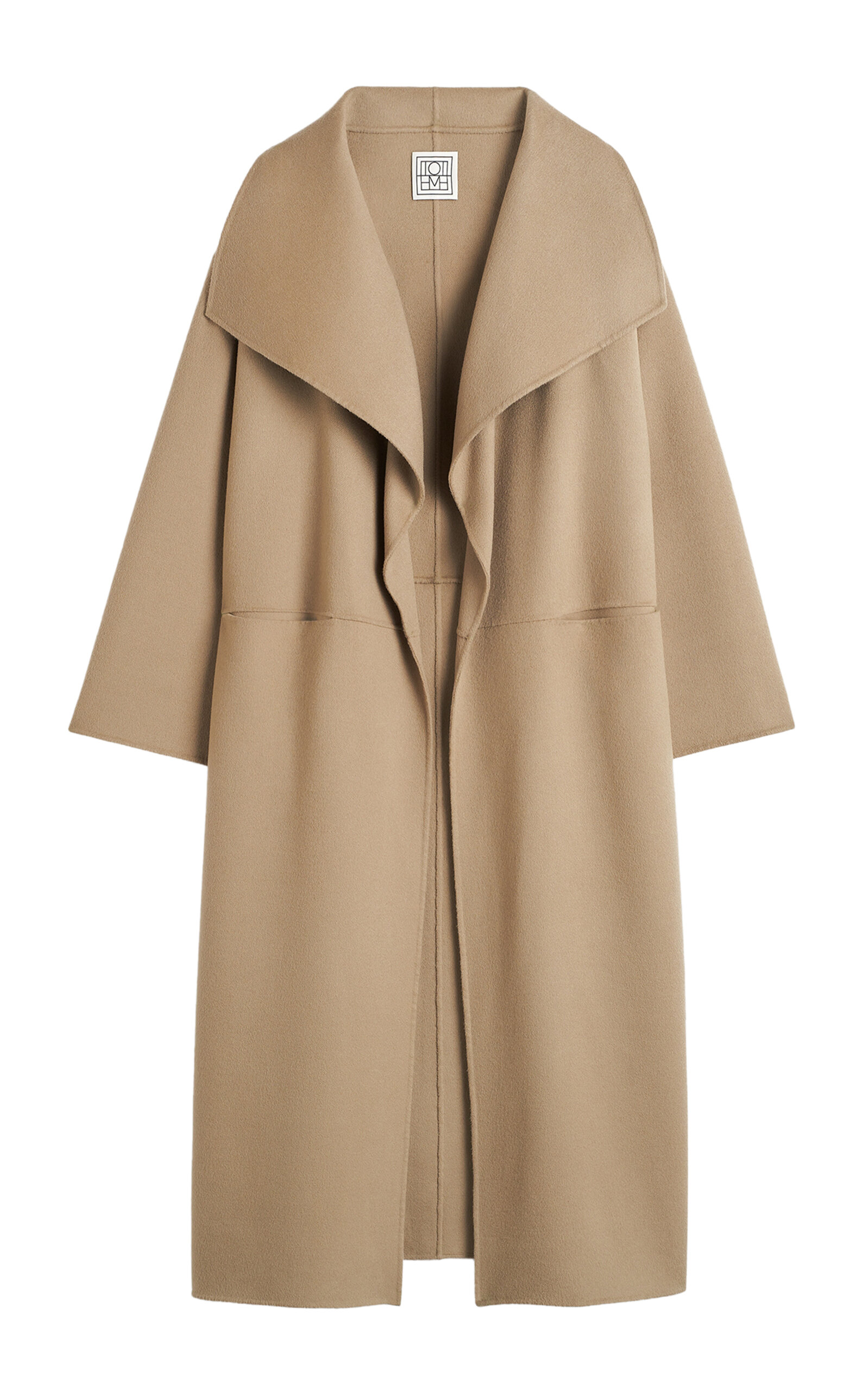 Shop Totême Signature Wool Cashmere Coat In Grey