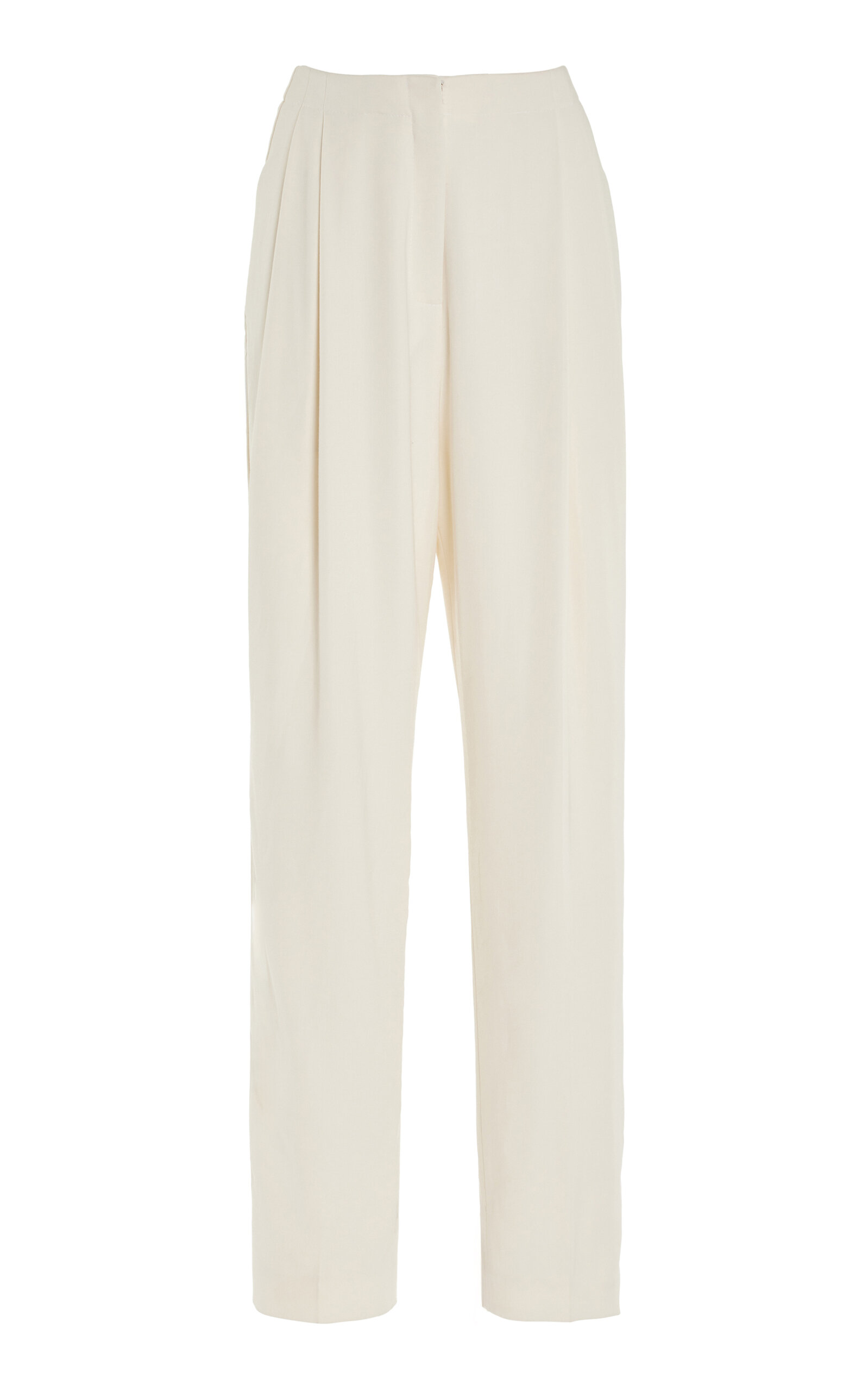 Shop Tove Emery High-rise Straight-leg Pants In Ivory