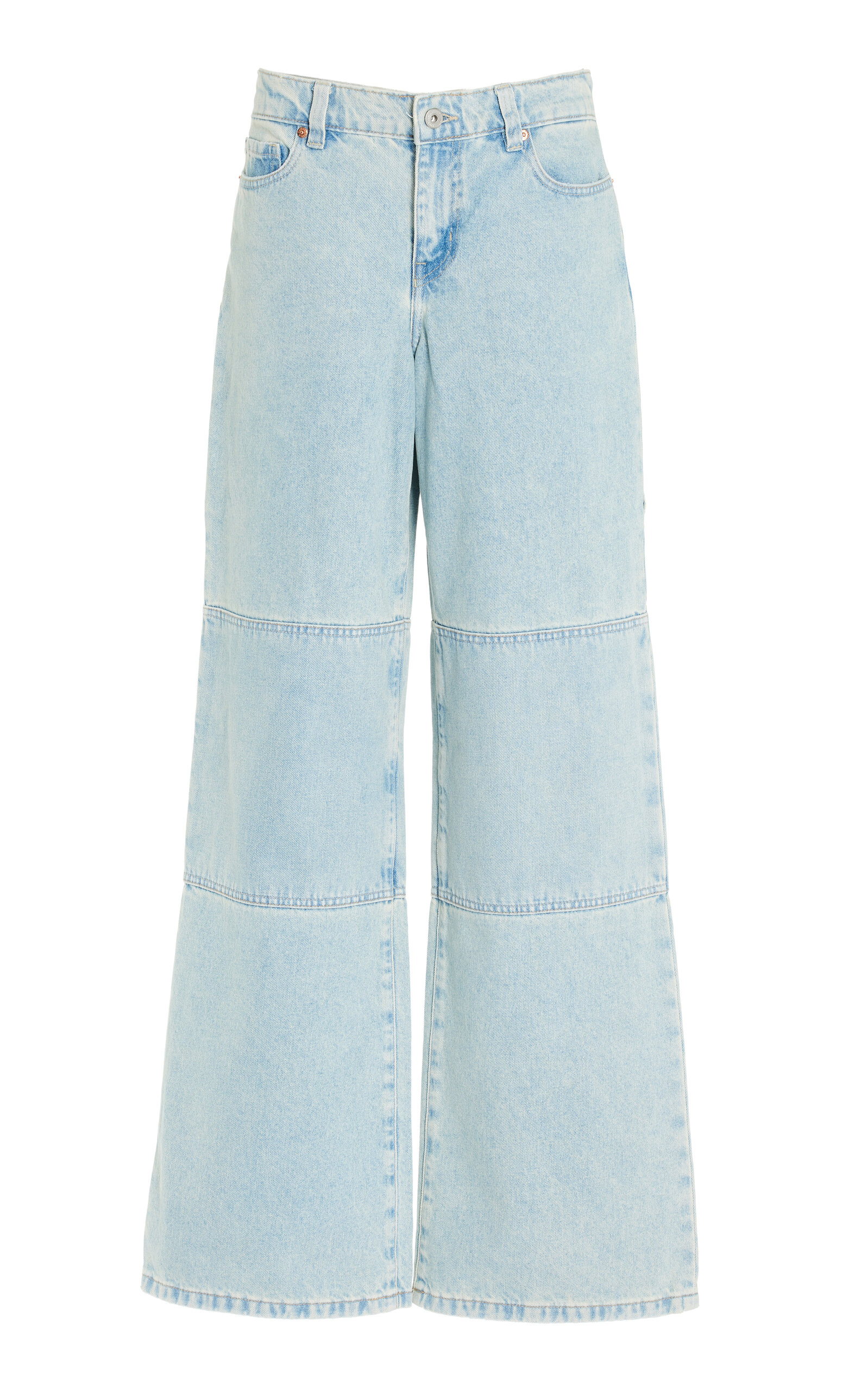 Bianca Rigid Mid-Rise Long Wide-Leg Jeans