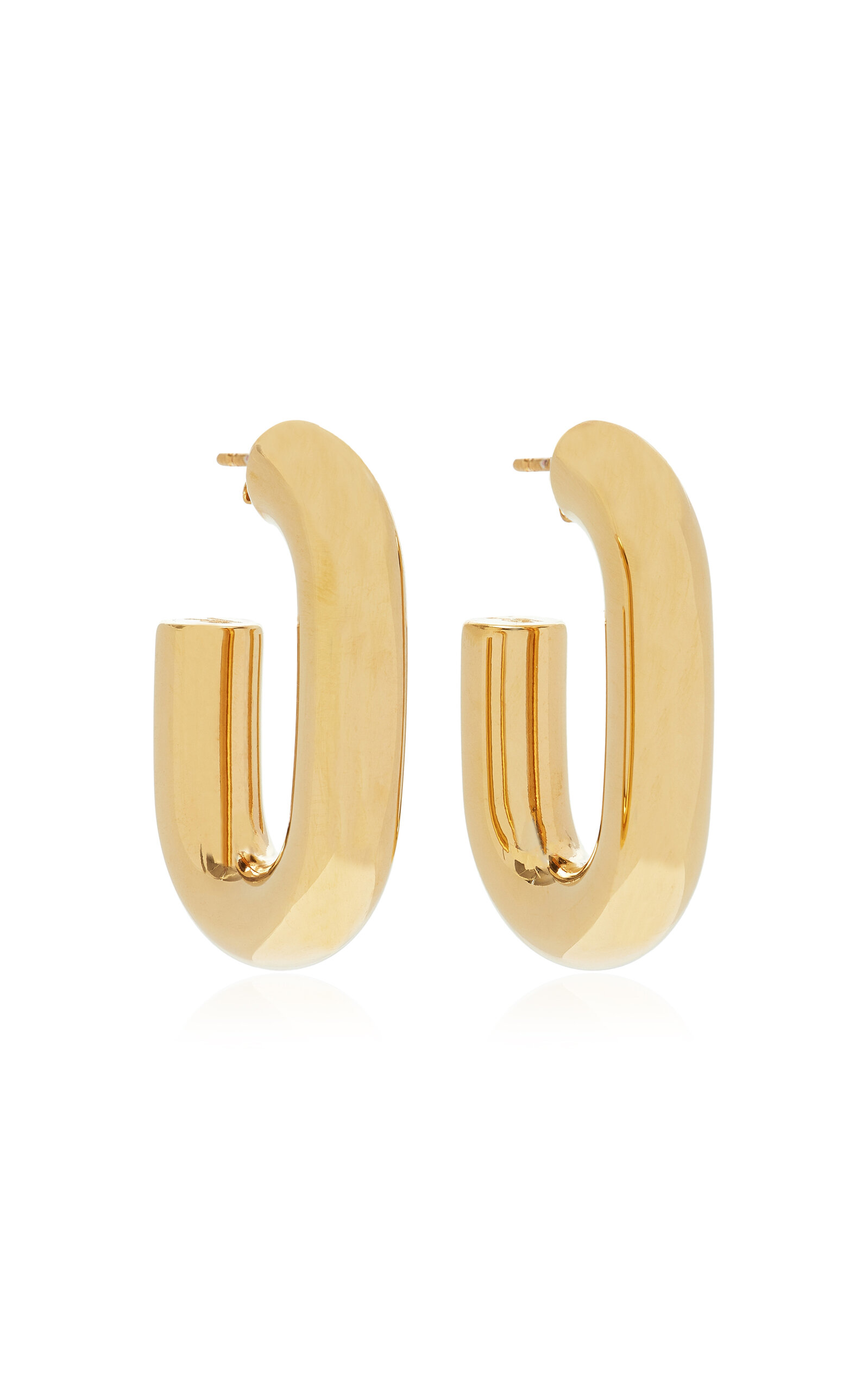 XL Link Gold-Tone Hoop Earrings