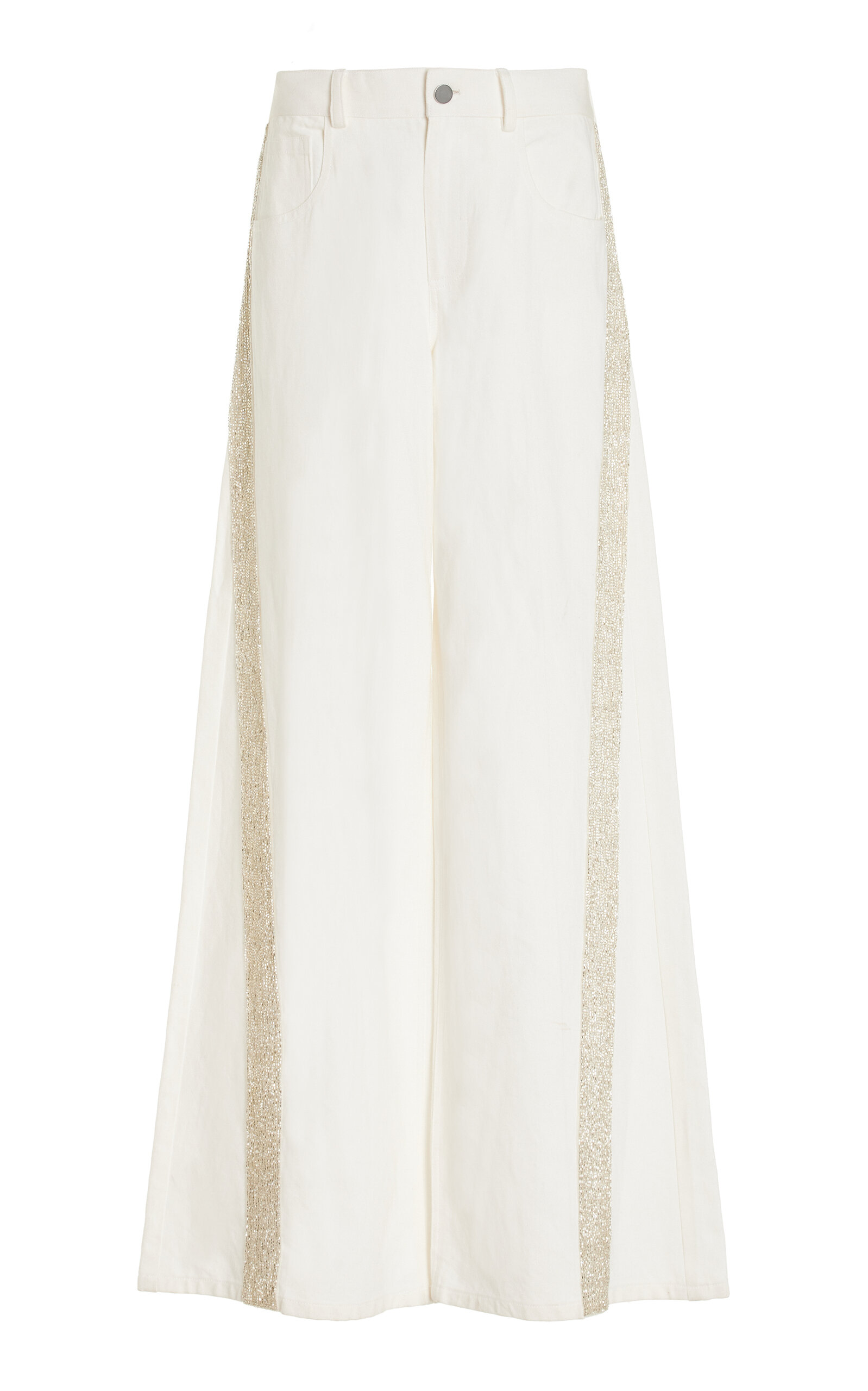 Twp Almoust Famous Rigid Mid-rise Wide-leg Jeans In White