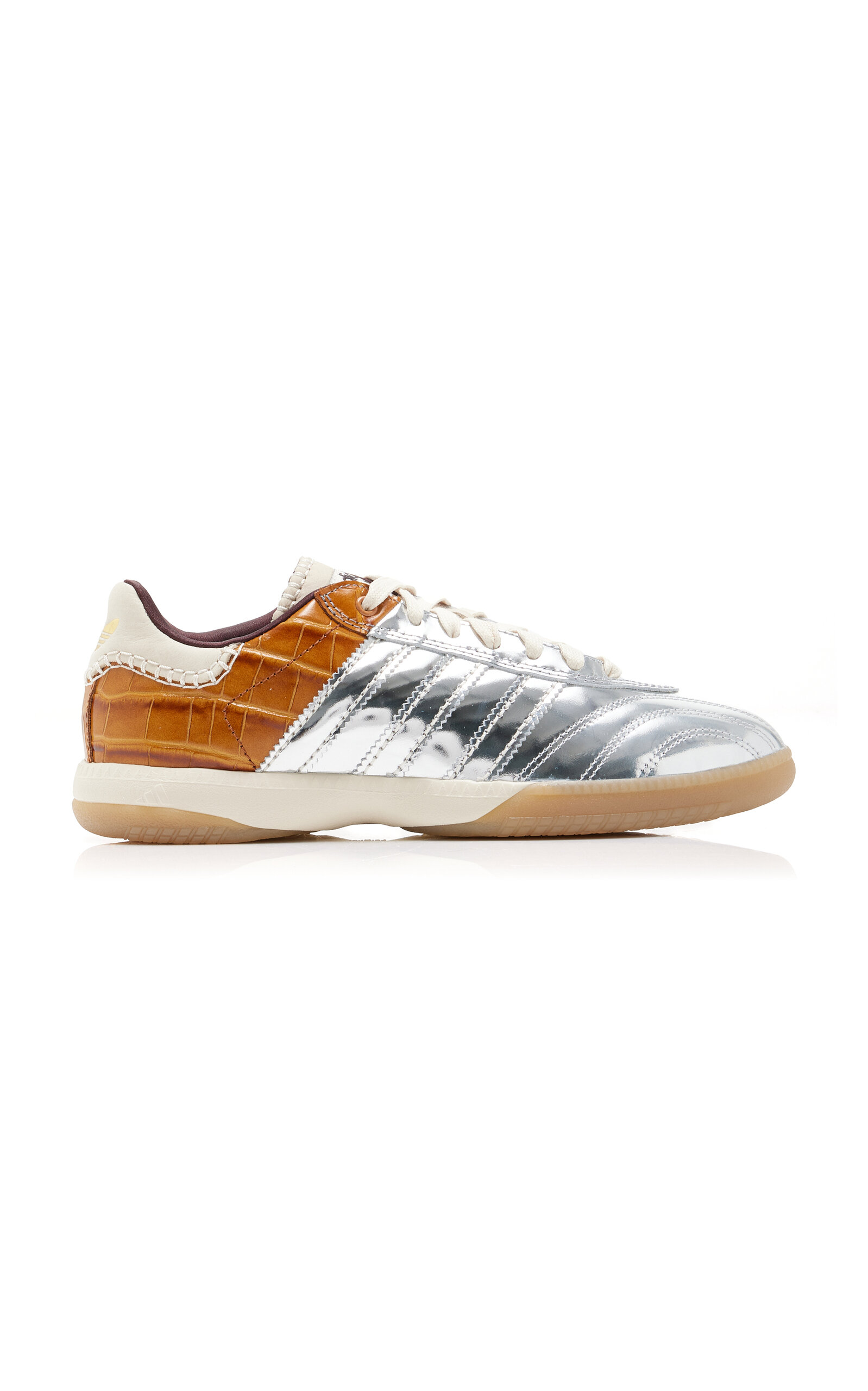 ADIDAS X WALES BONNER SAMBA METALLIC LEATHER SNEAKERS 