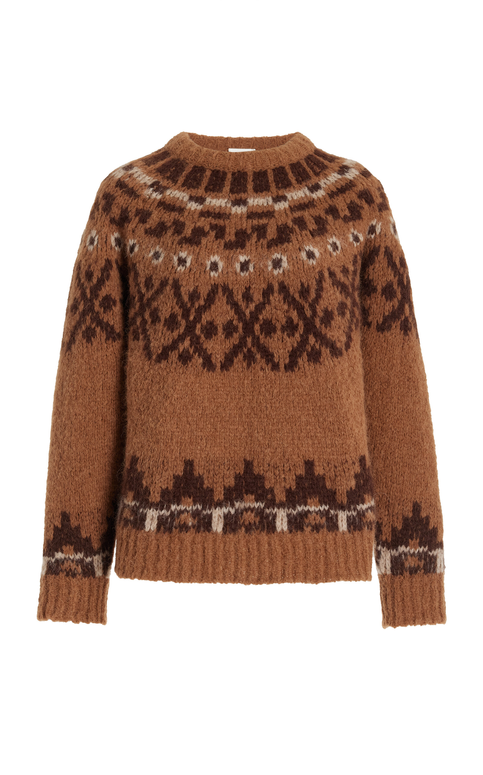 Shop Frame Fairisle Alpaca-blend Sweater In Multi