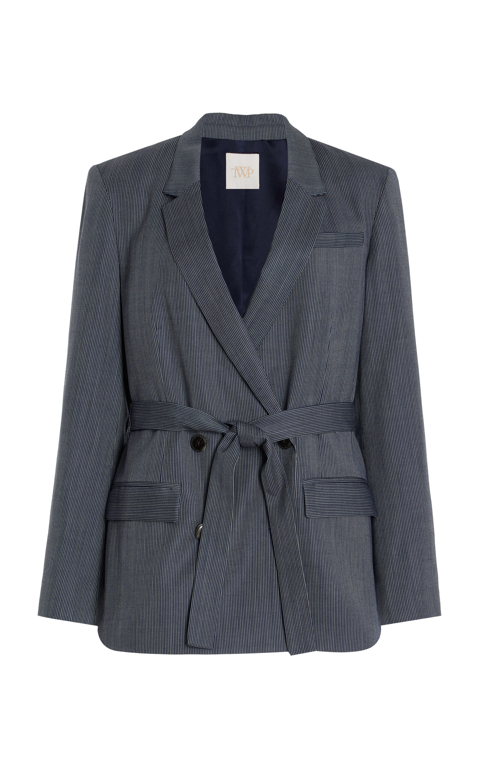 Shop Twp Smoking Jacket In Navy