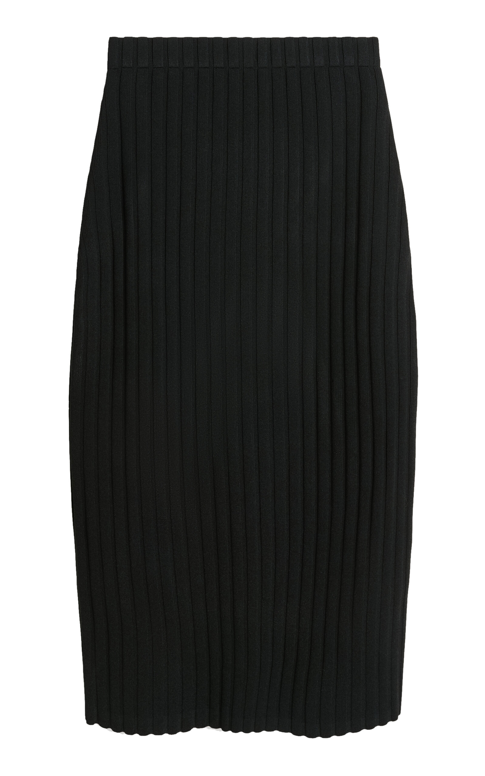 By Malene Birger Fiemme Ribbed-knit Column Maxi Skirt In Black