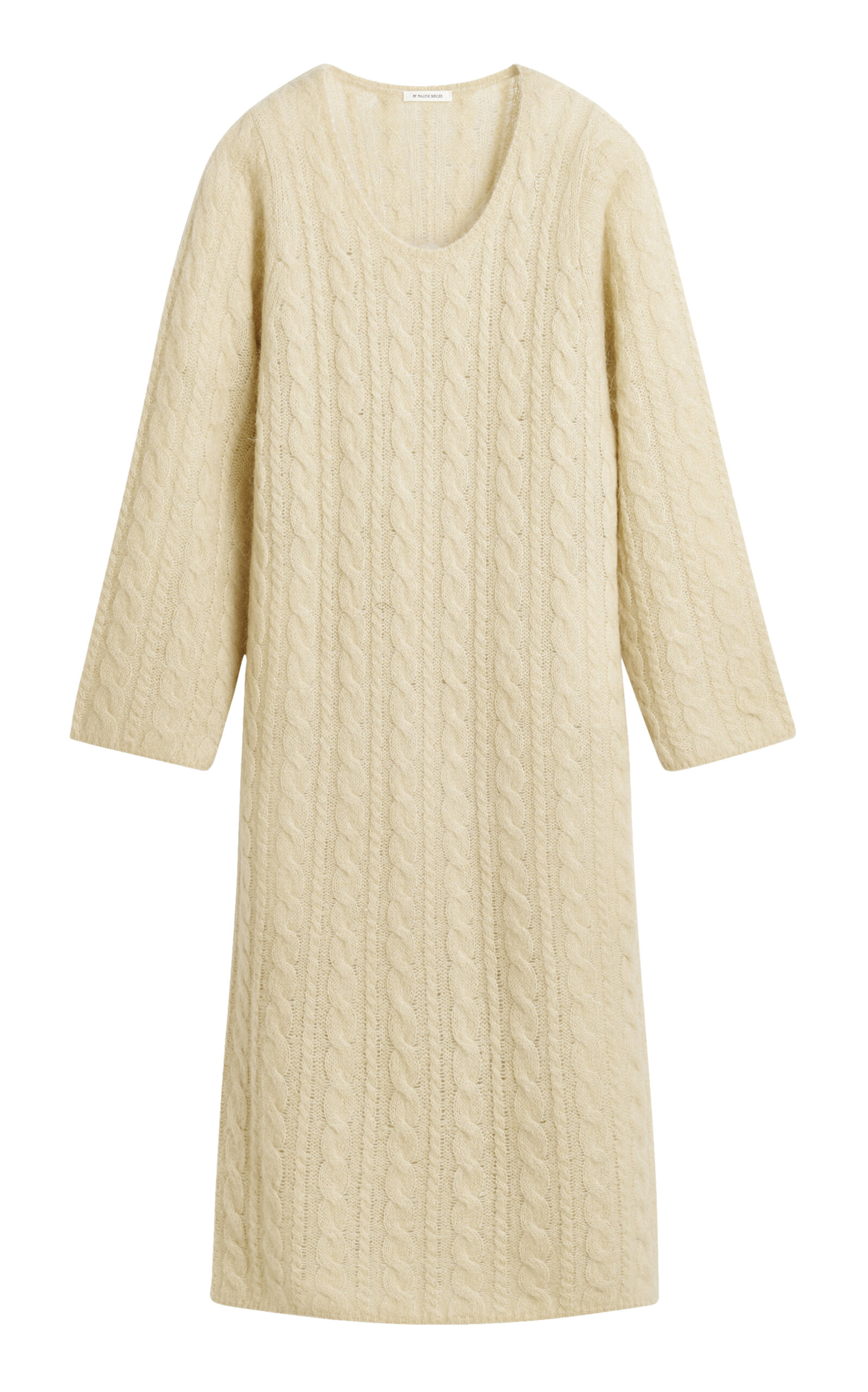 By Malene Birger Lovella Chunky Cable-knit Maxi Dress In Off-white