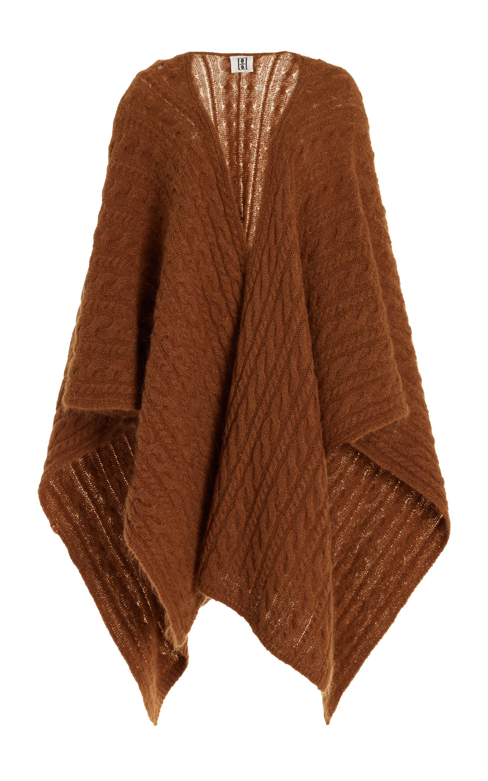 By Malene Birger Kassillas Draped Knit Wrap In Brown