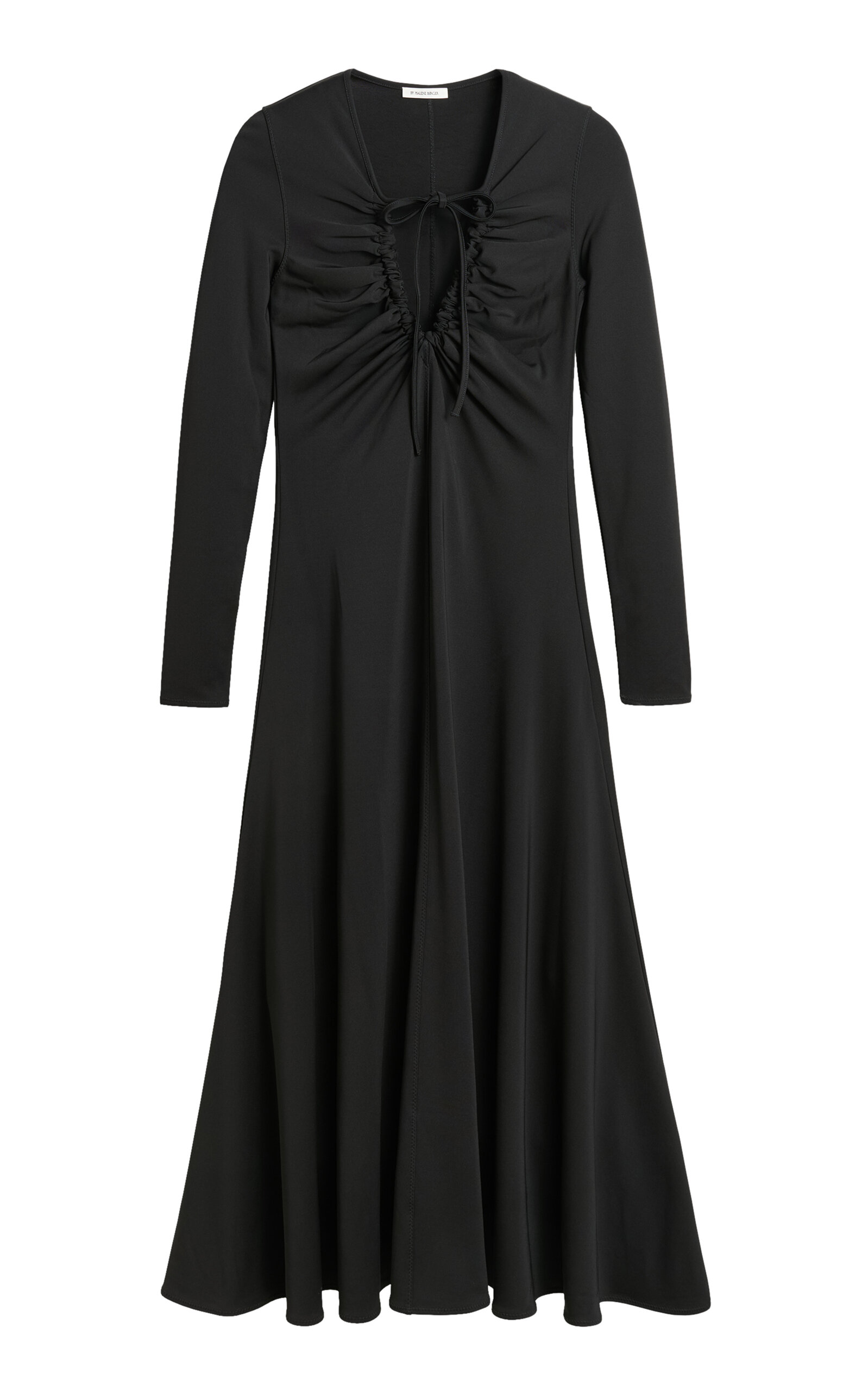 Shop By Malene Birger Deija Gathered Maxi Dress In Black