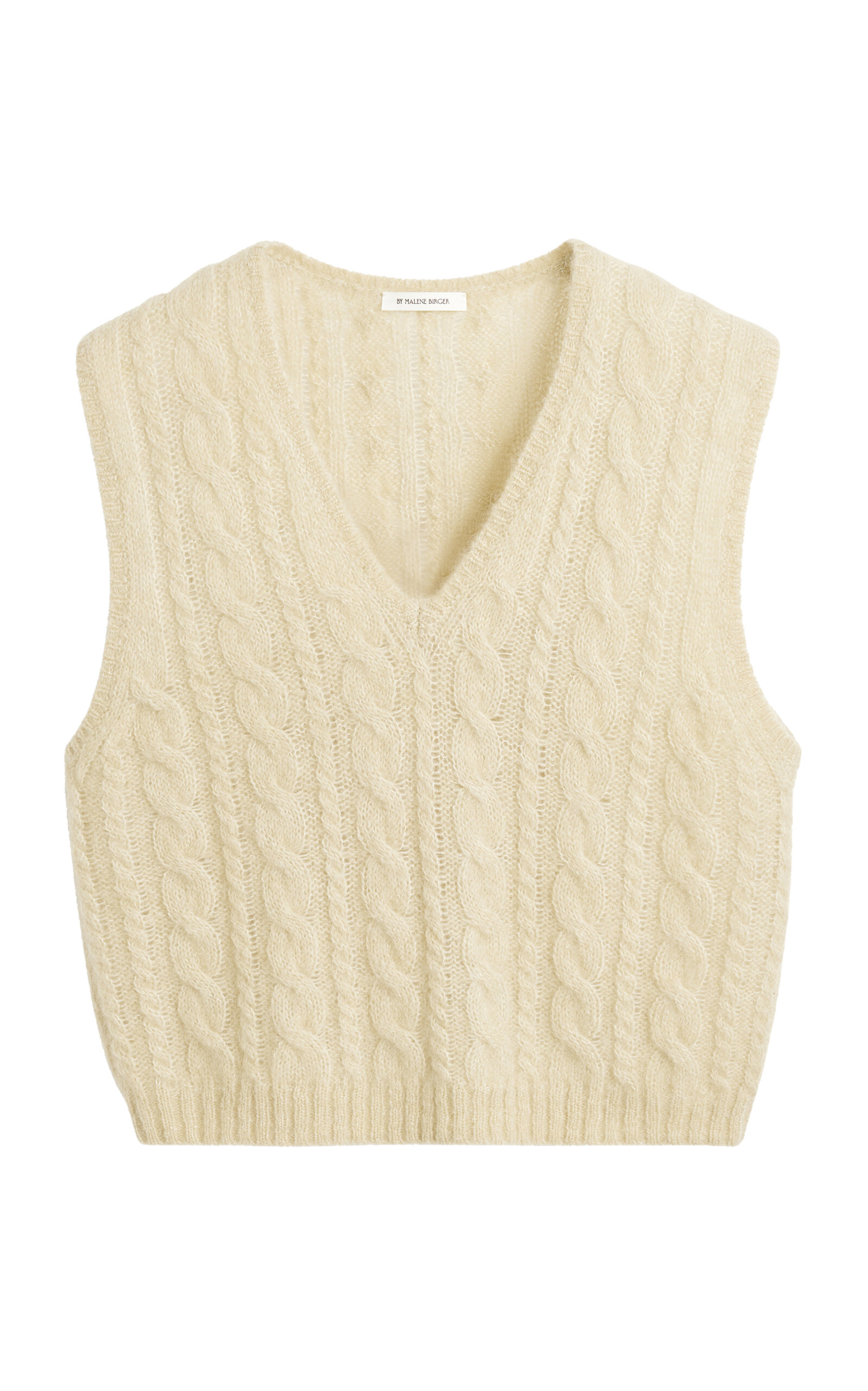 By Malene Birger Simea Cable-knit Vest In Off-white