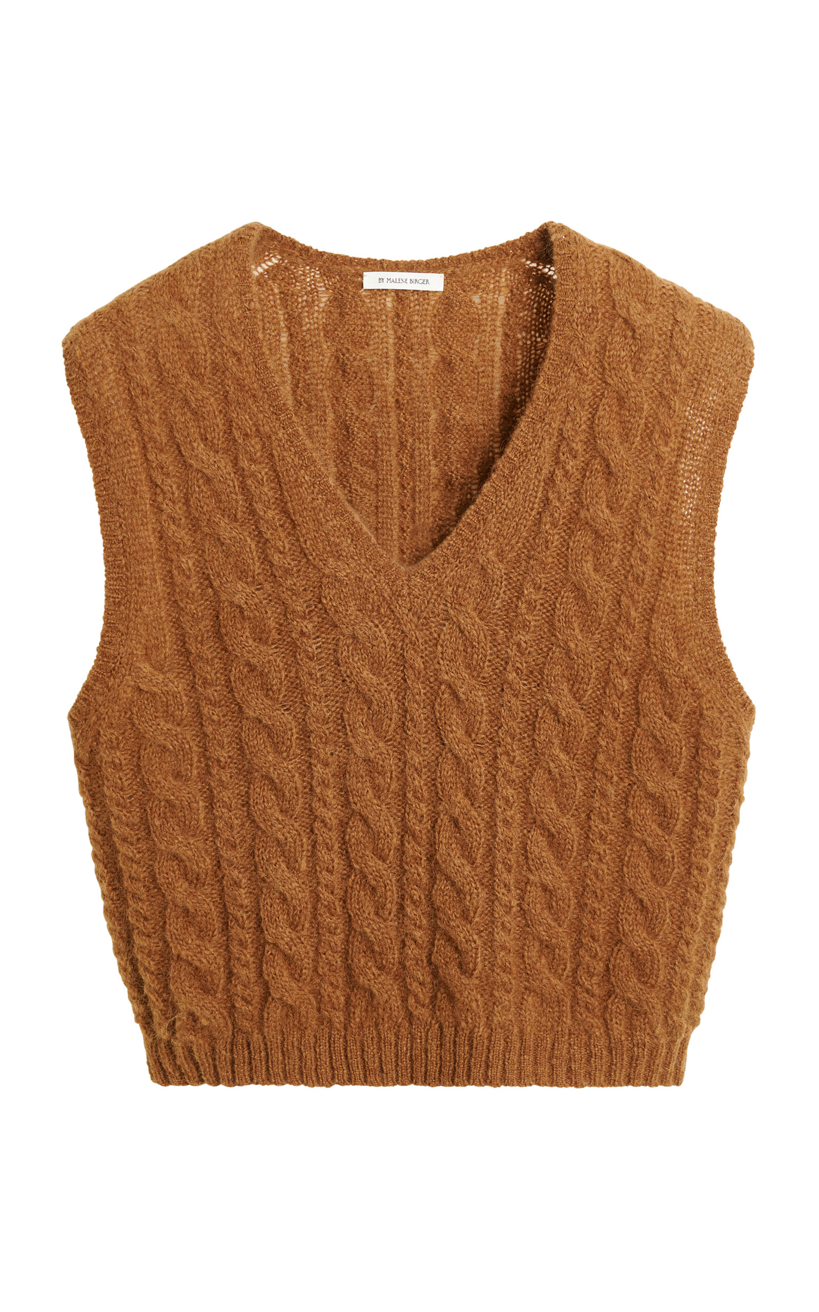 By Malene Birger Simea Cable-knit Vest In Brown