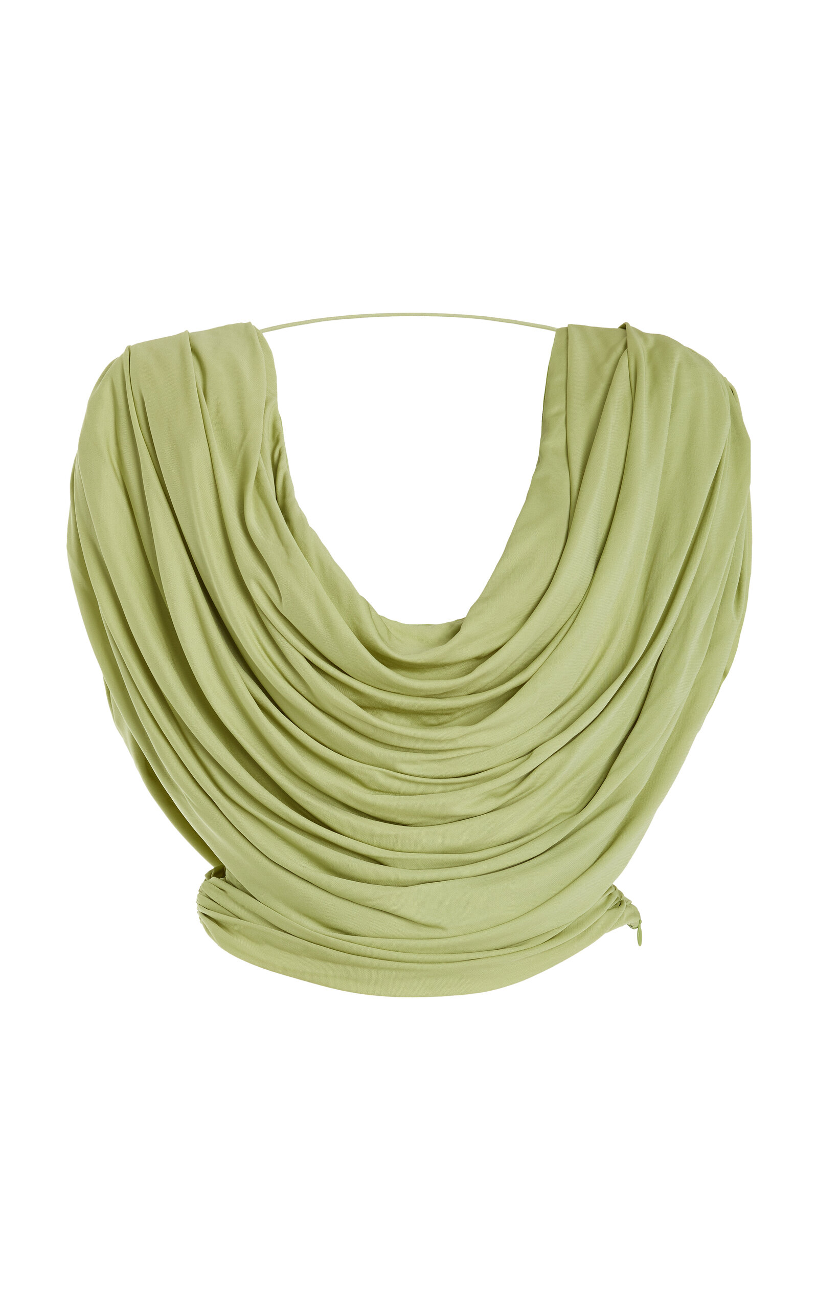 Veda Cowl-Neck Draped Jersey Top