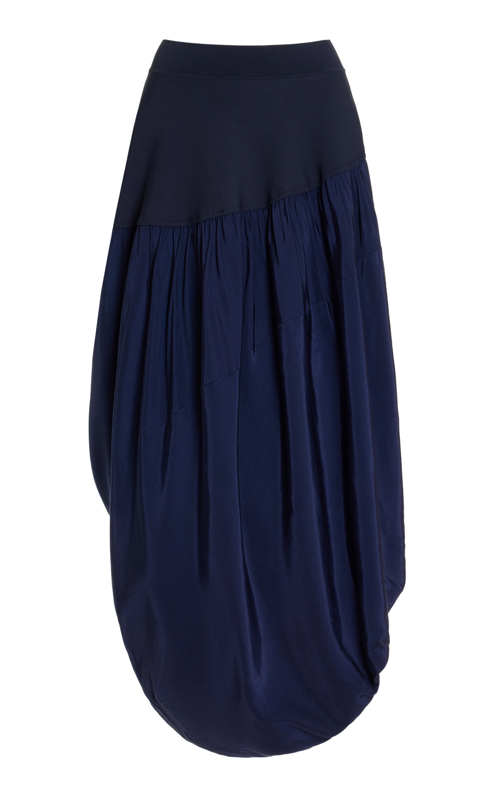 Nala Combo Asymmetrical Midi Skirt