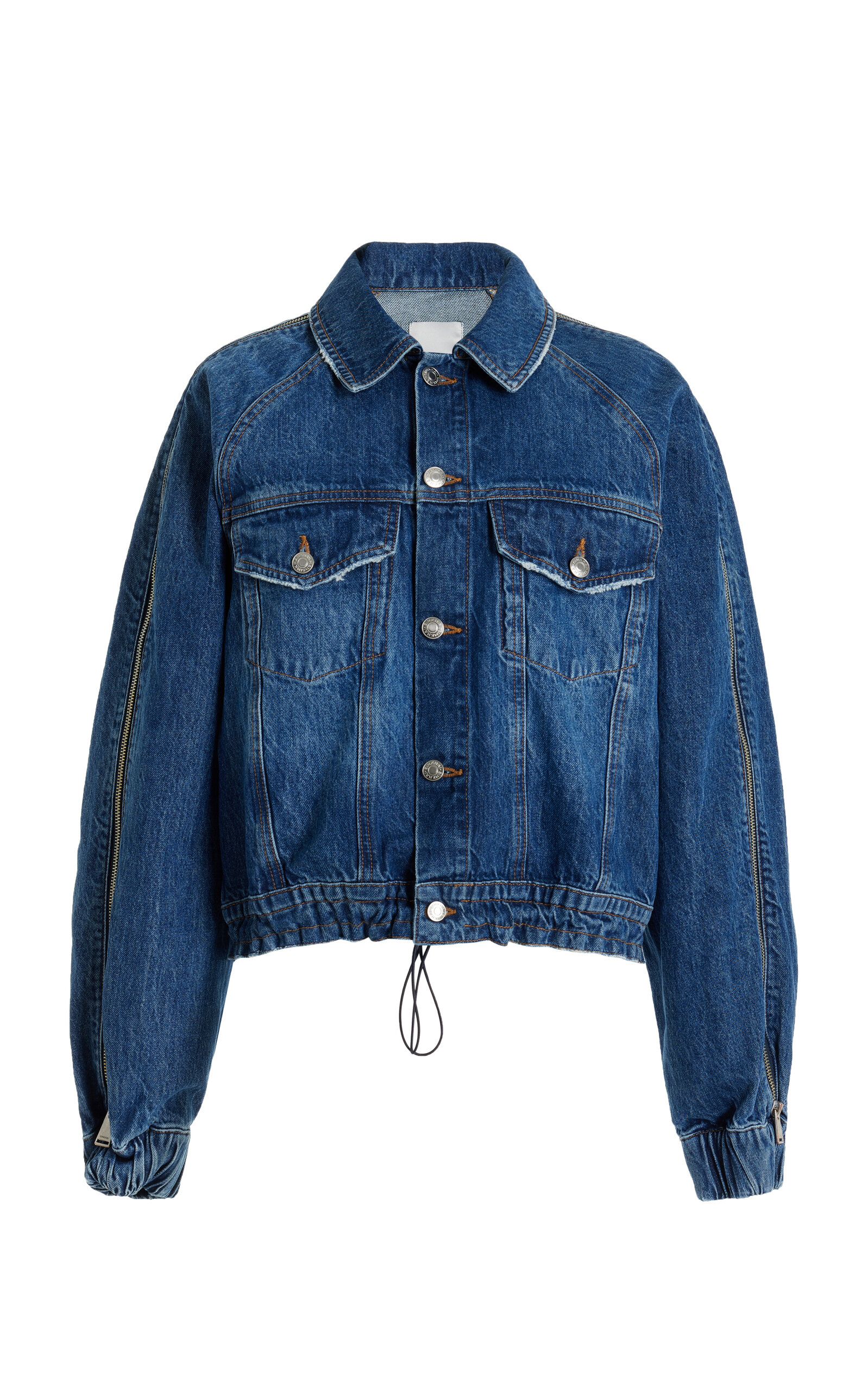 Simkhai Amie Cotton Denim Jacket In Blue